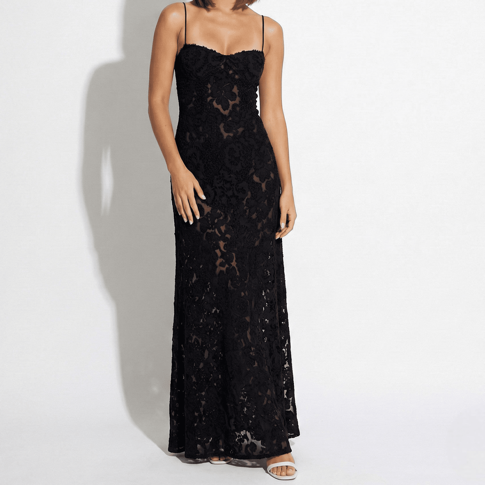 Scarlett - Women's Lace Maxi Dress - Dresses - Black - Taylor & Bennett