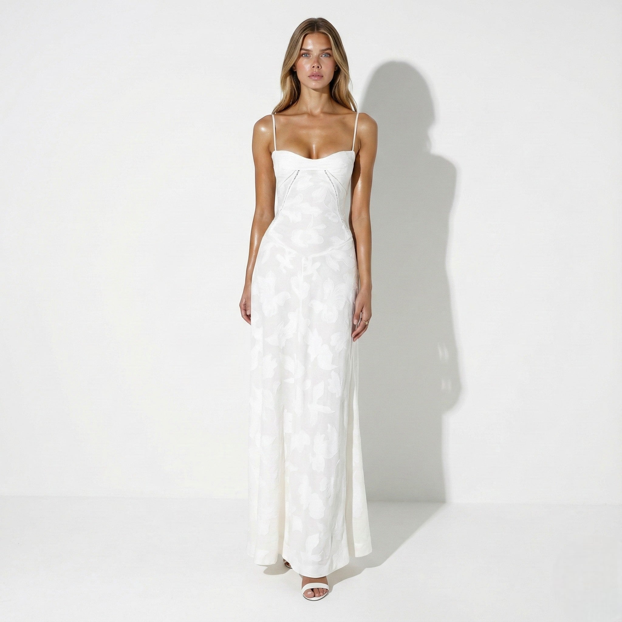 Scarlett - Women's Lace Maxi Dress - Dresses - White - Taylor & Bennett