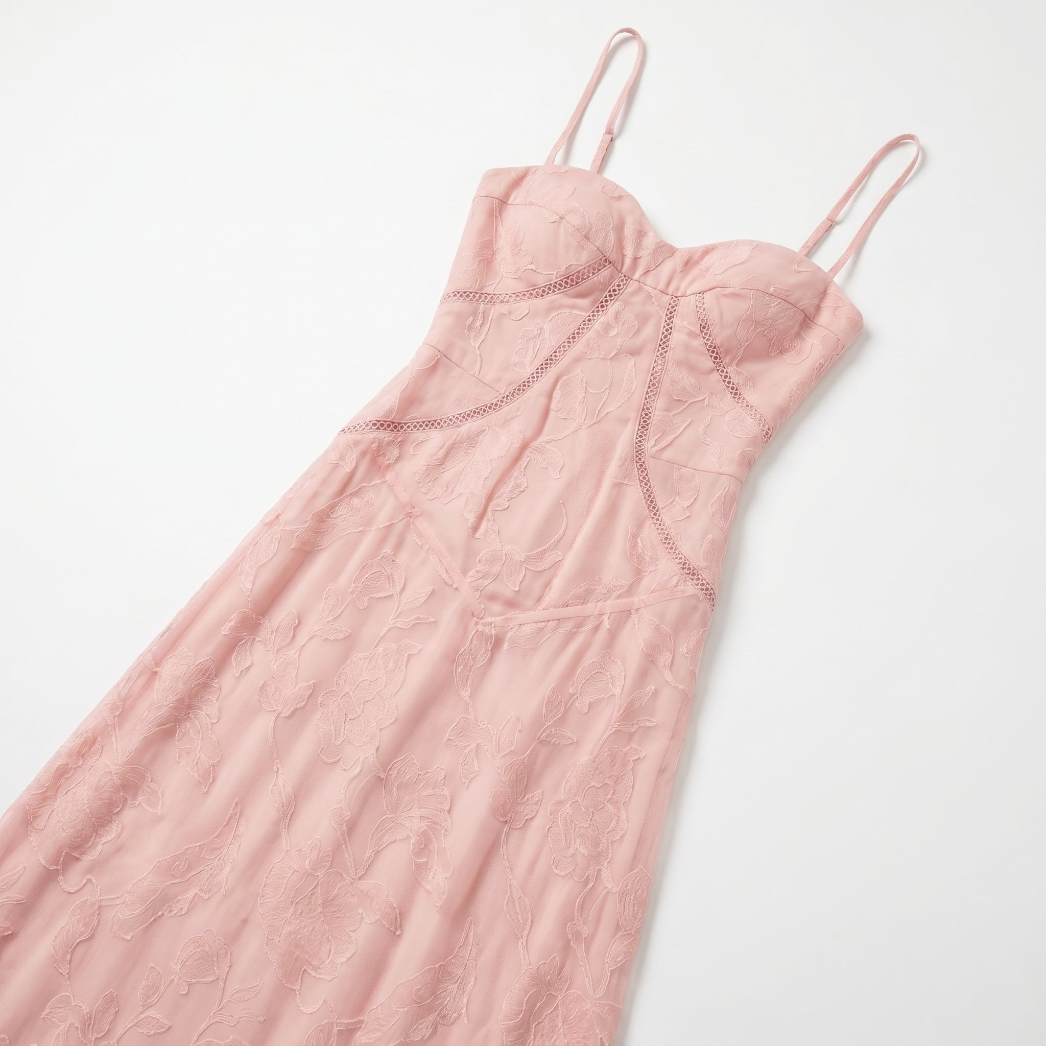 Scarlett - Women's Lace Maxi Dress - Dresses - Pink - Taylor & Bennett