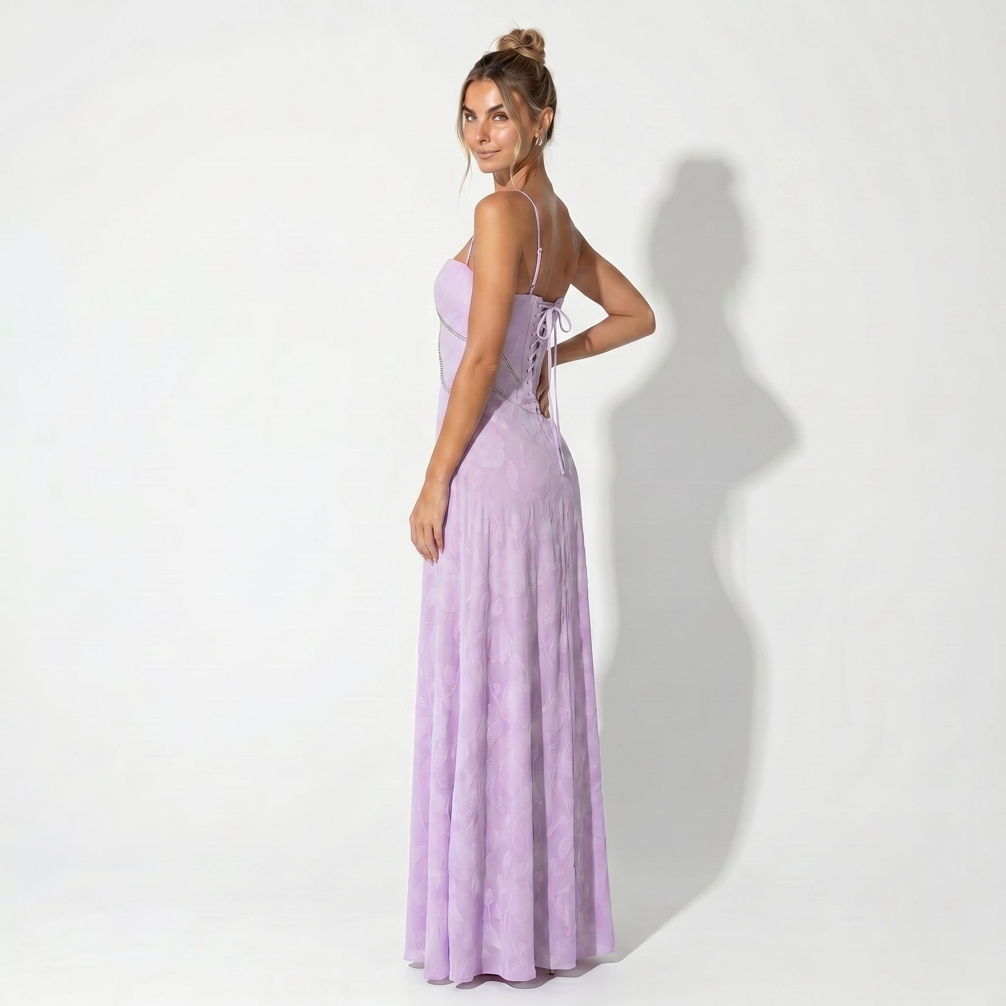 Scarlett - Women's Lace Maxi Dress - Dresses - Purple - Taylor & Bennett