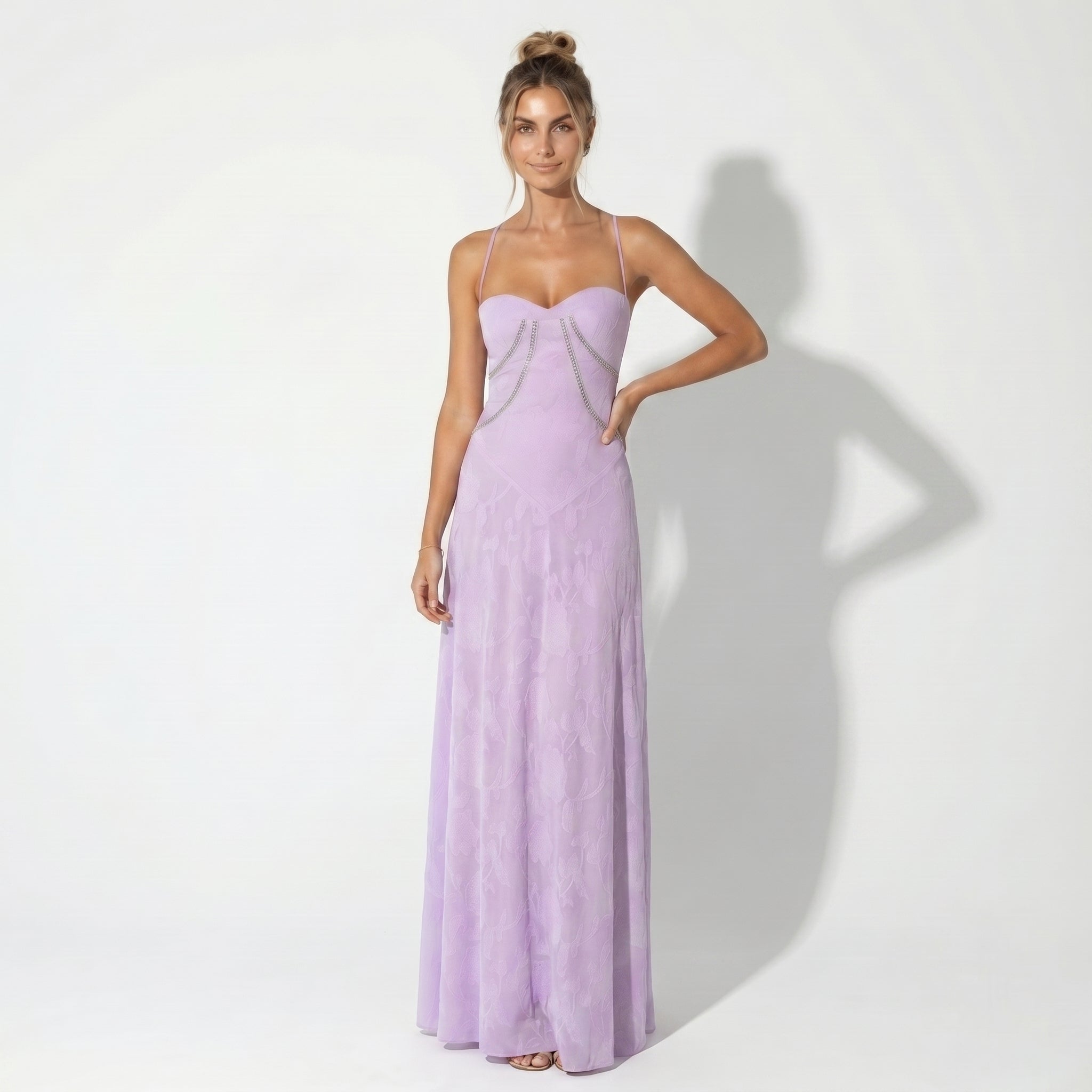 Scarlett - Women's Lace Maxi Dress - Dresses - Purple - Taylor & Bennett