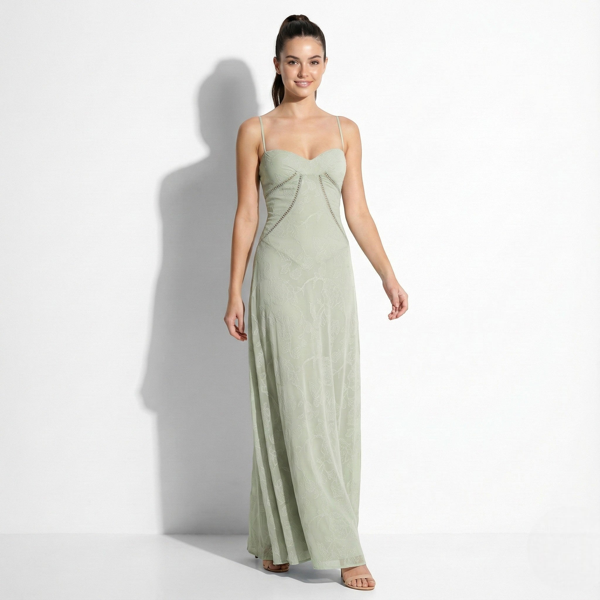 Scarlett - Women's Lace Maxi Dress - Dresses - Mint Green - Taylor & Bennett