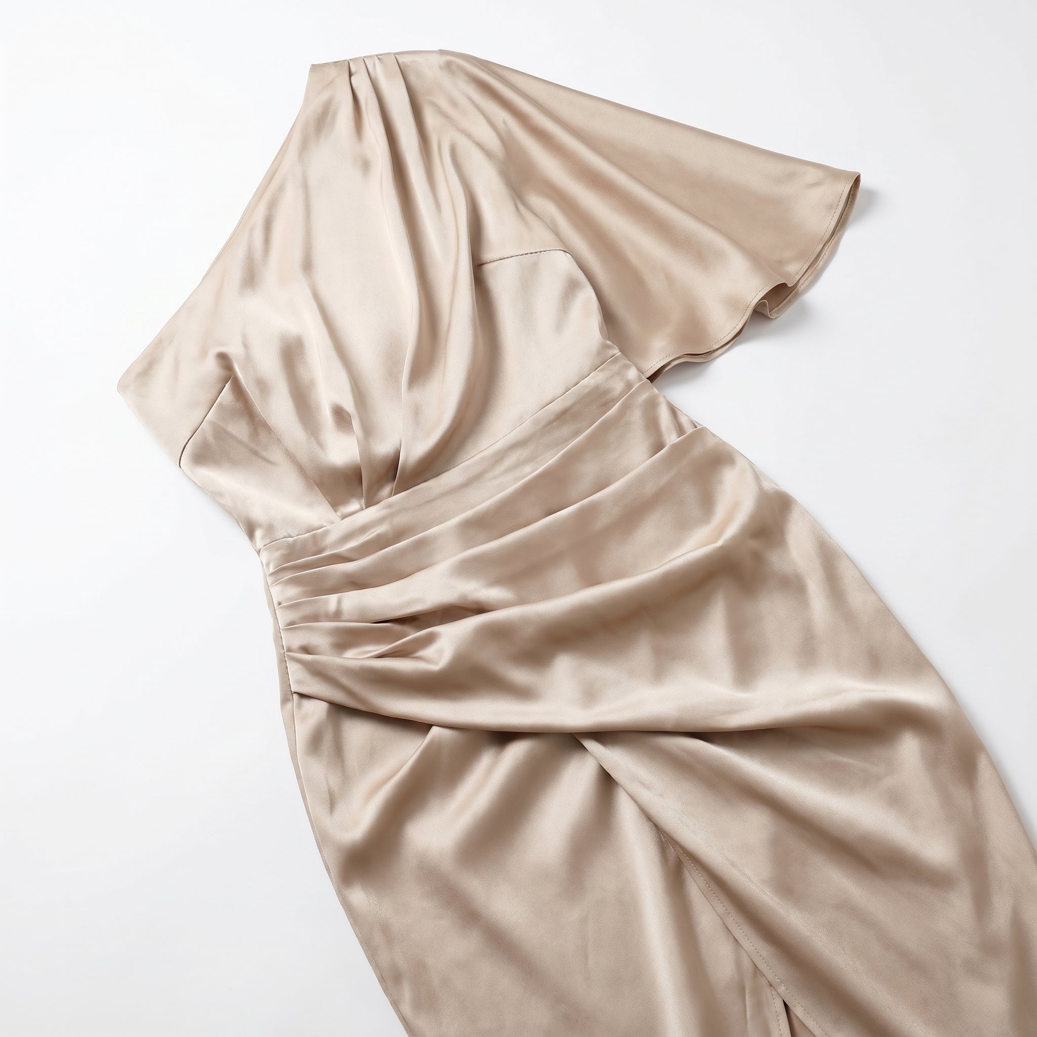 Sophia - Women's Party Midi Dress - Dresses - Champagne - Taylor & Bennett