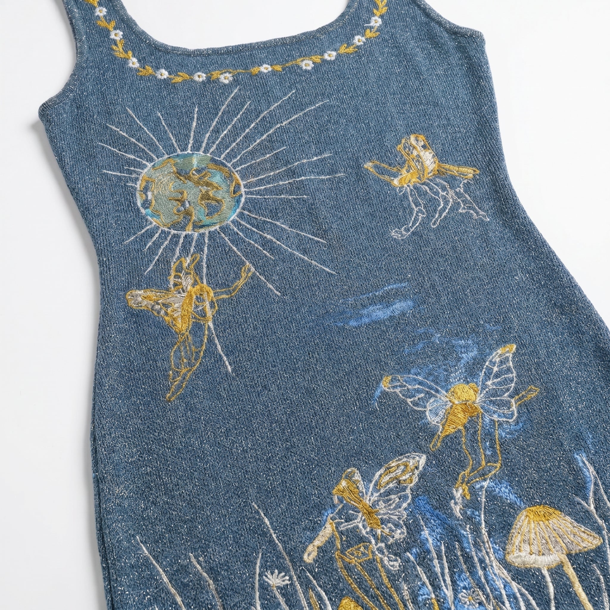 Sophie - Women's Embellished Sequin Party Mini Dress - Dress - Blue - Taylor & Bennett