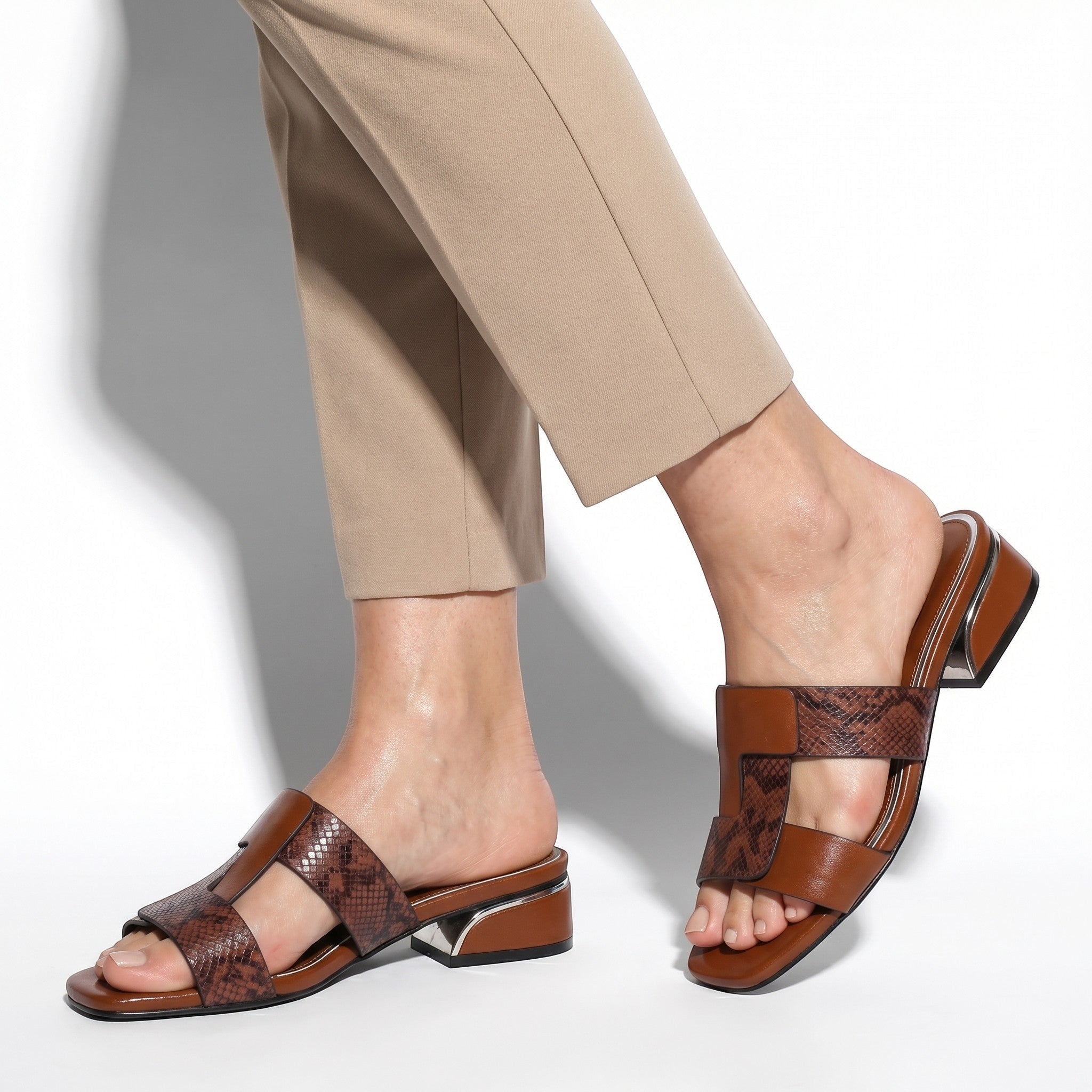 Sophie - Women's Strap Sandals - Sandals & Slides - Brown - Taylor & Bennett