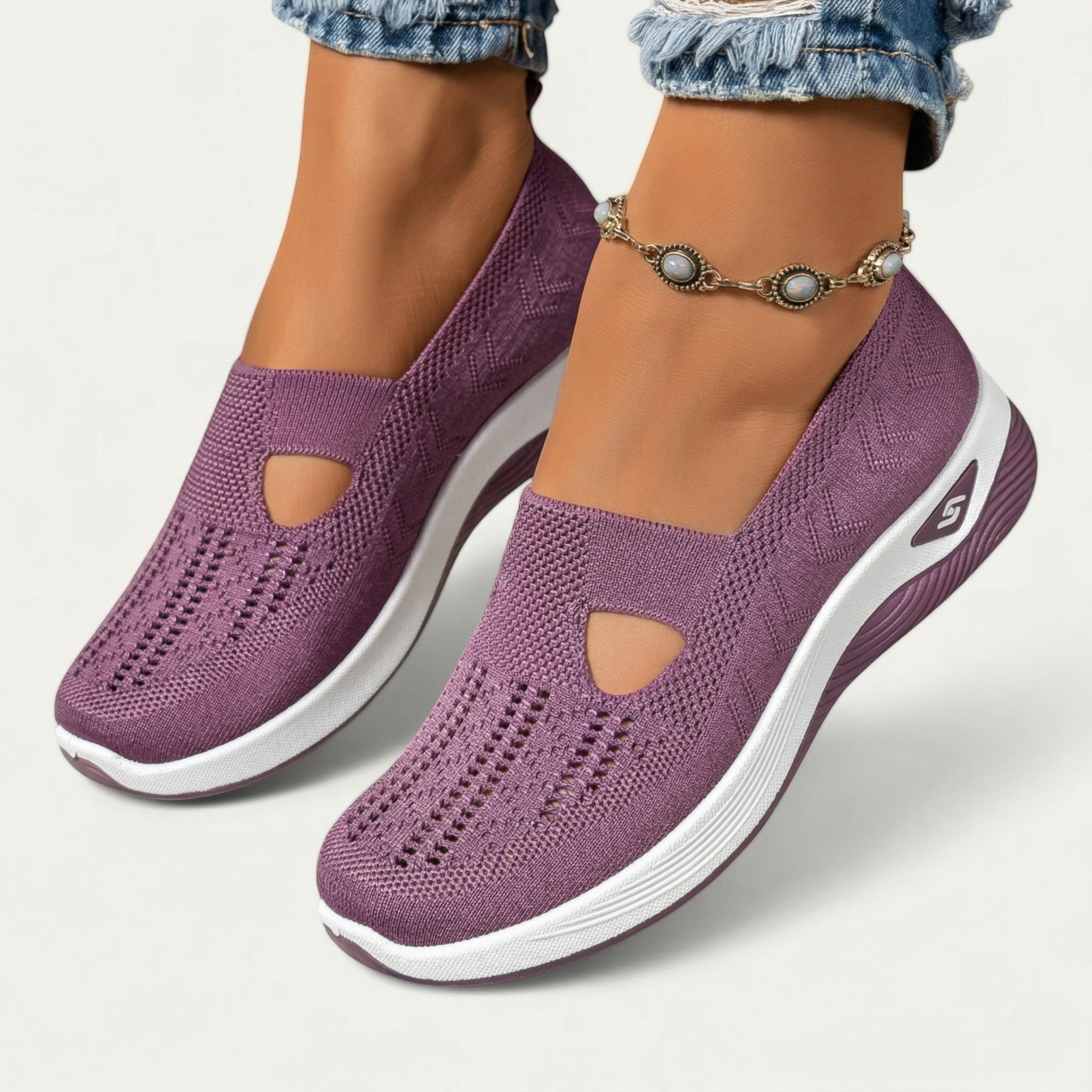 Tessa - Women's Breathable Slip - On Shoes - Shoes - Purple - Taylor & Bennett