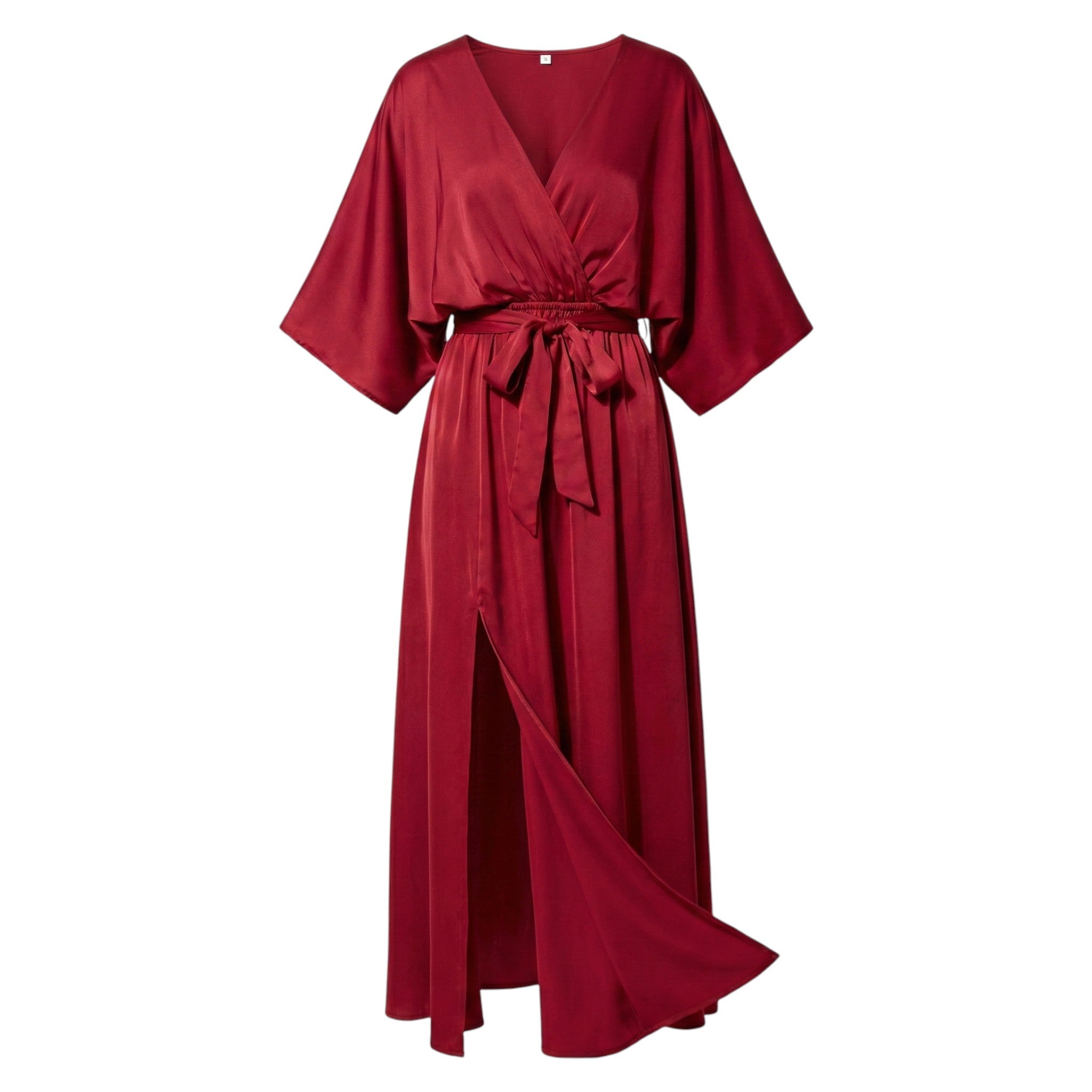 Thea - Women's V - Neck Batwing Sleeve Maxi Dress - Dress - Red - Taylor & Bennett