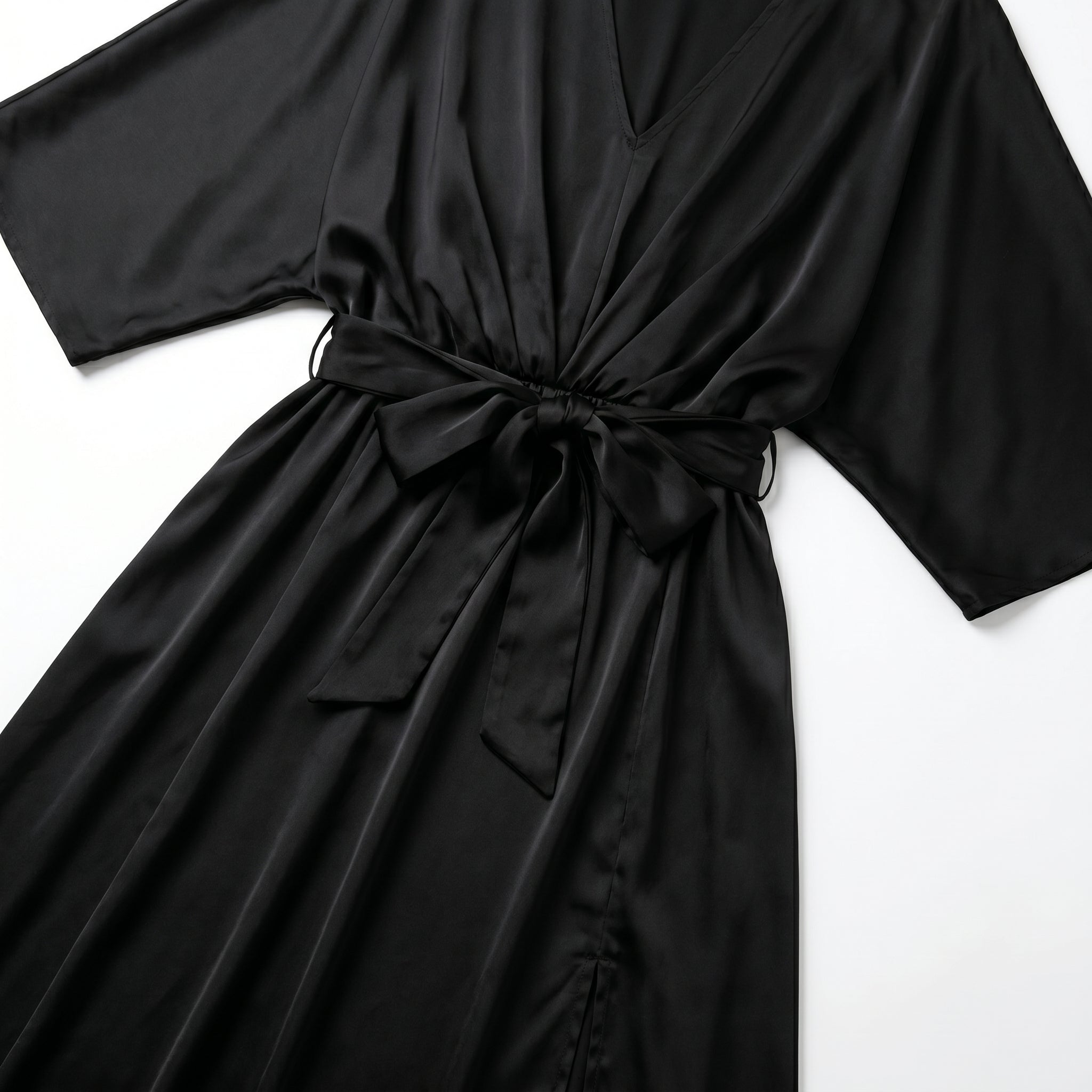 Thea - Women's V - Neck Batwing Sleeve Maxi Dress - Dress - Black - Taylor & Bennett