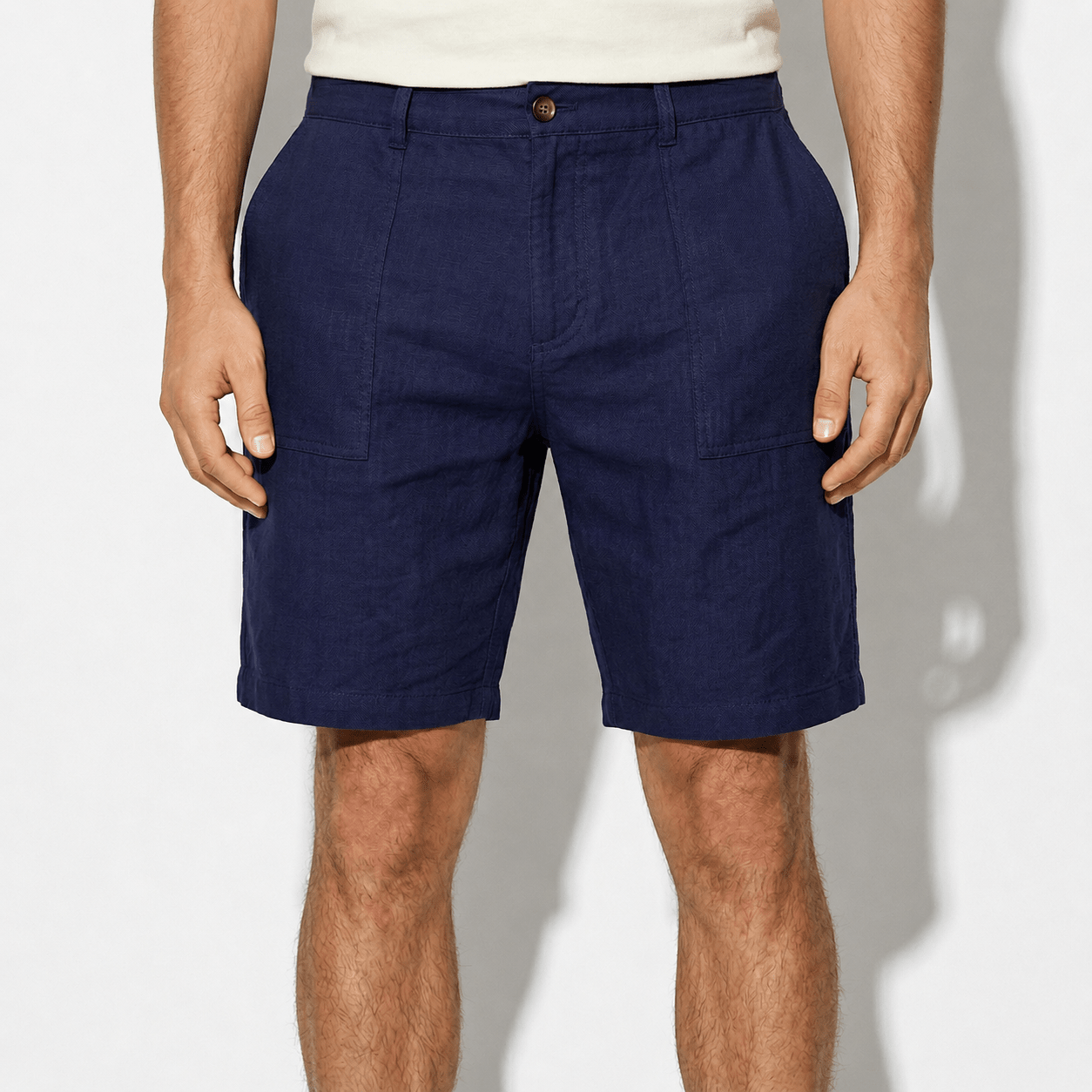 Theo - Men's Relaxed Summer Shorts - Shorts Men - Navy Blue - Taylor & Bennett