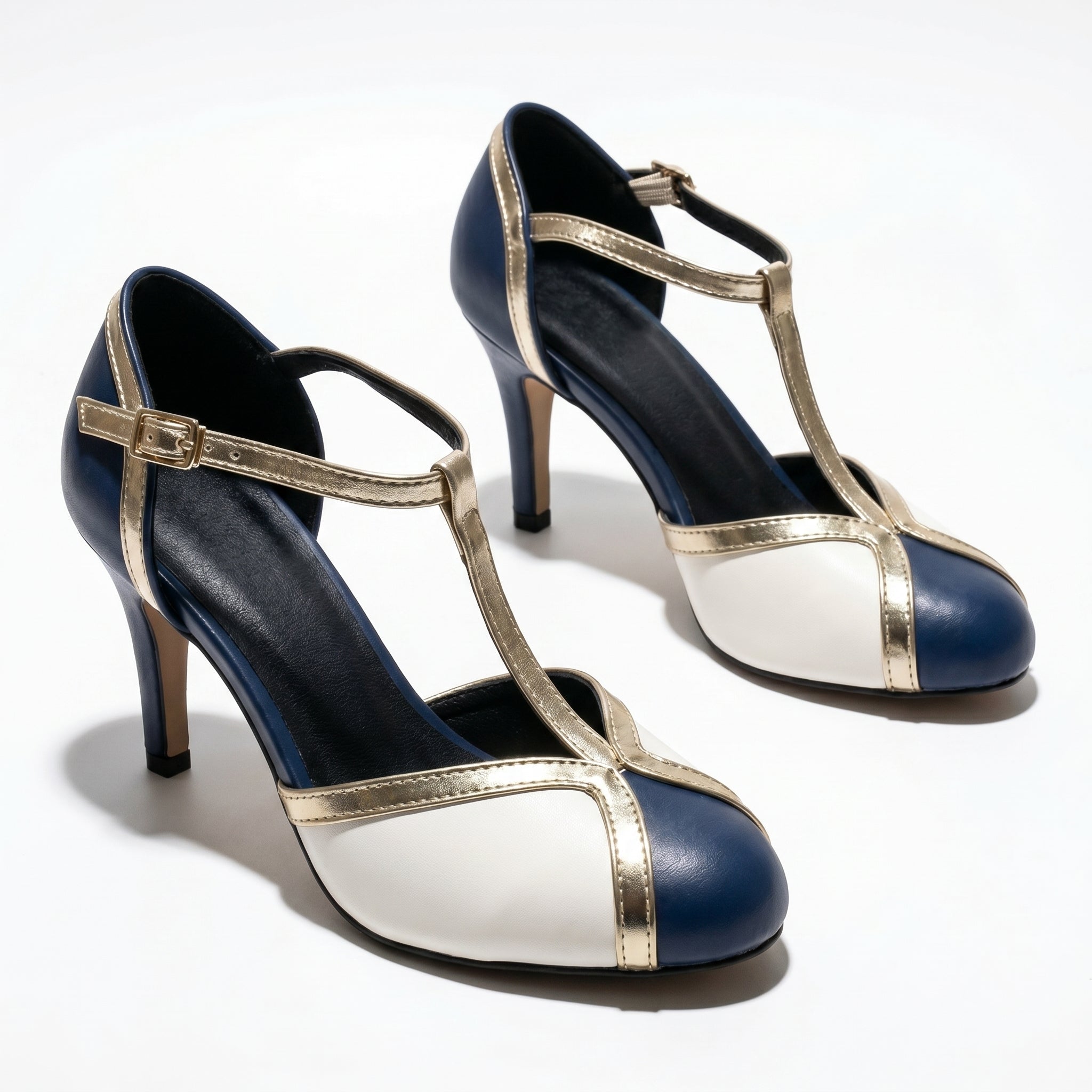 Vivienne - Women's Vintage Stiletto Heels - Heels - Blue - Taylor & Bennett