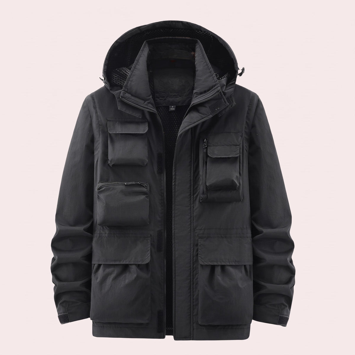 William - Men's Hooded Multi-Pocket Utility Jacket - Coats & Jackets - Black - Taylor & Bennett