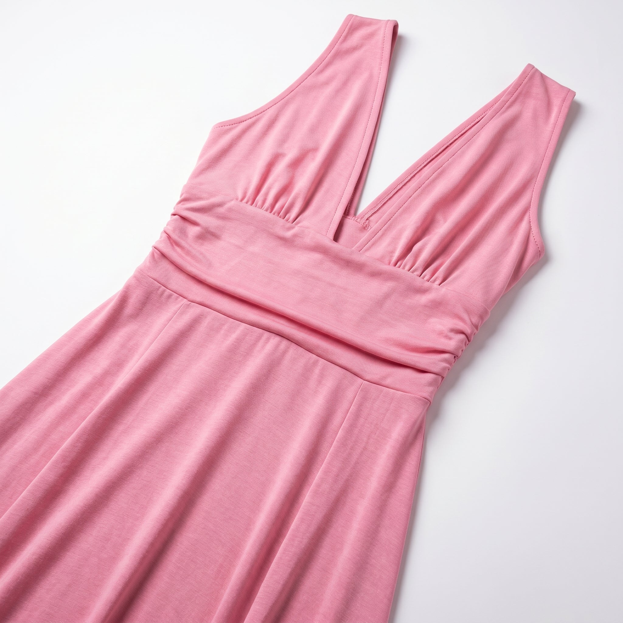 Women's Summer Party Plunge Maxi Dress with High Split - Maxi Dress - Pink - Taylor & Bennett