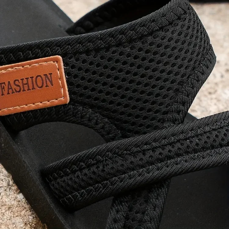 Zara - Women's Orthopaedic Cross Strap Flat Sandals - Sandals - Black - Taylor & Bennett