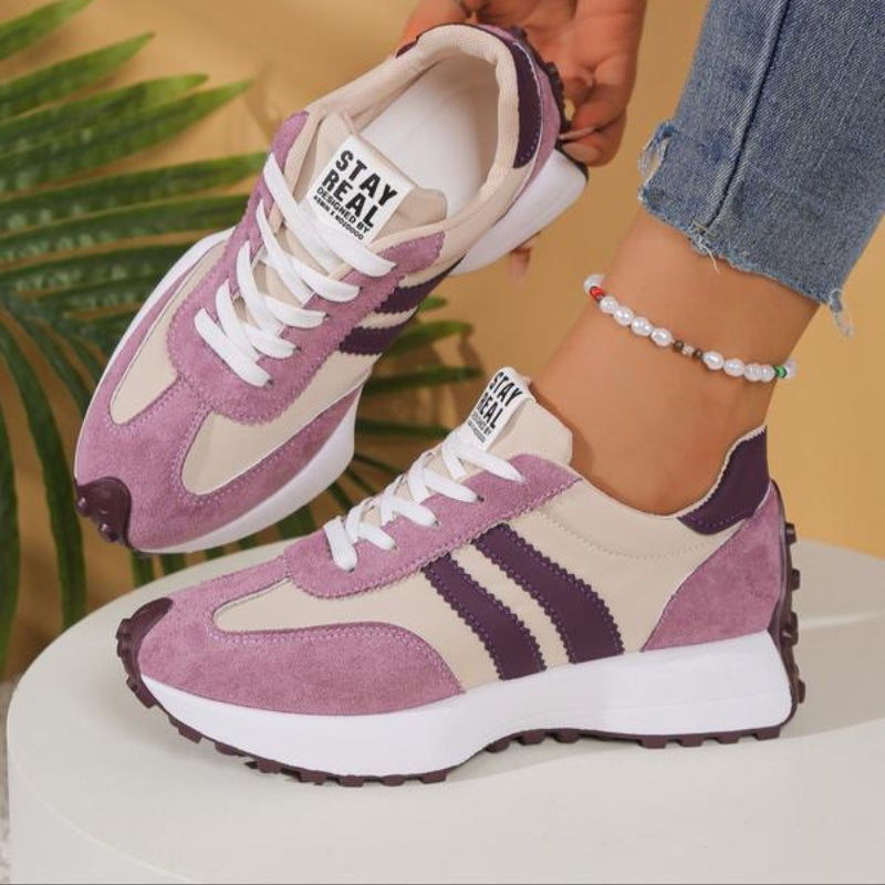 Riley - Women's Retro Chunky Sole Low-Top Trainers