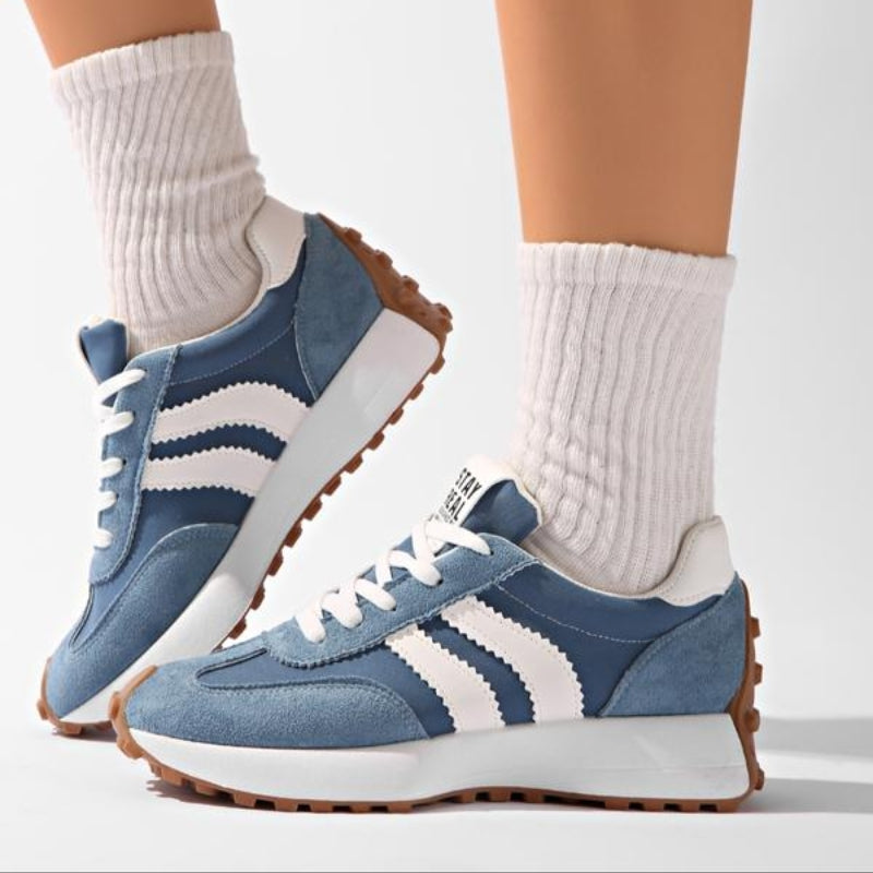 Riley - Women's Retro Chunky Sole Low-Top Trainers