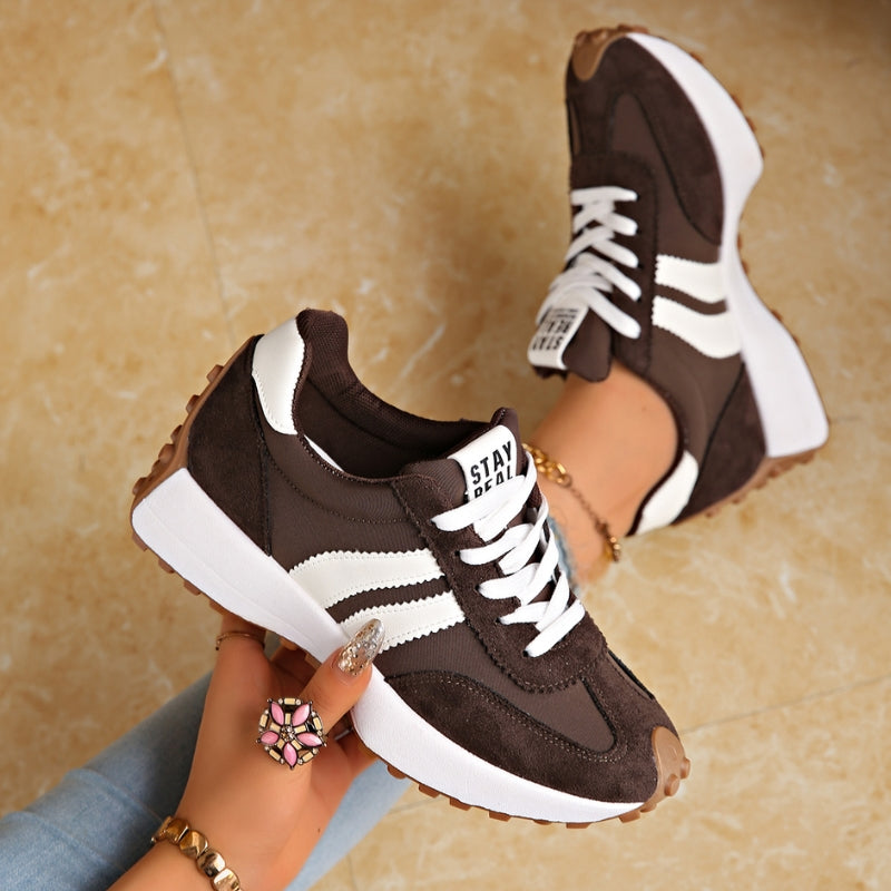 Riley - Women's Retro Chunky Sole Low-Top Trainers