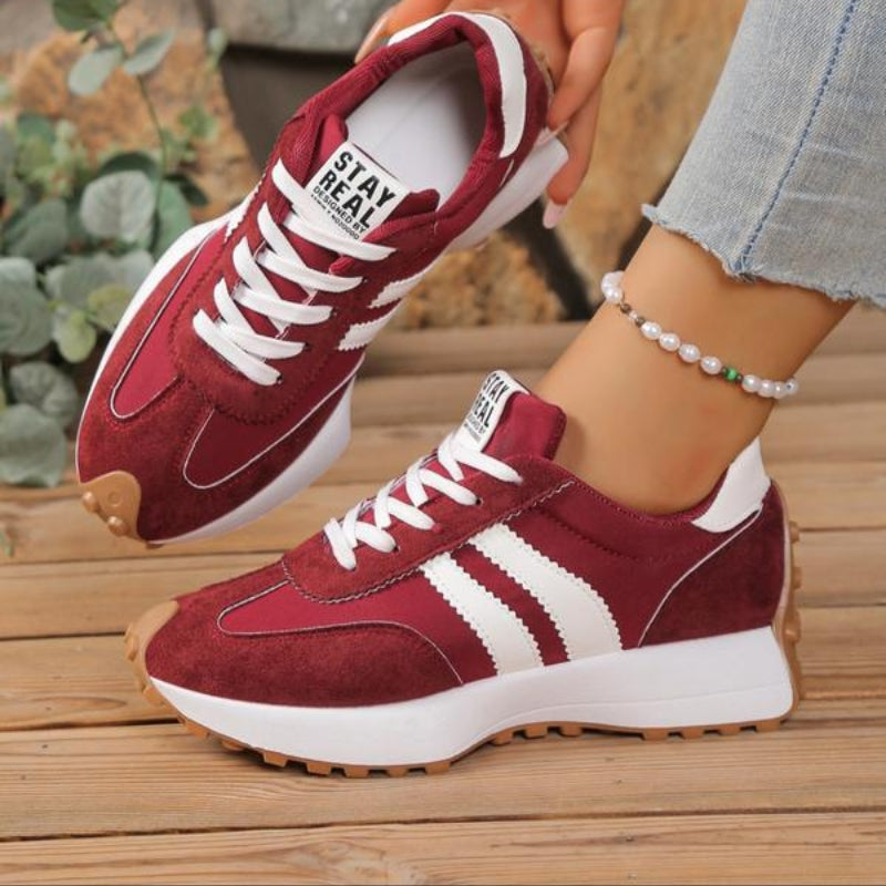Riley - Women's Retro Chunky Sole Low-Top Trainers