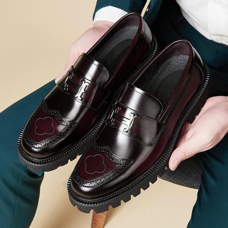 Edward - Men's Chunky Sole Loafers with Buckle Detail