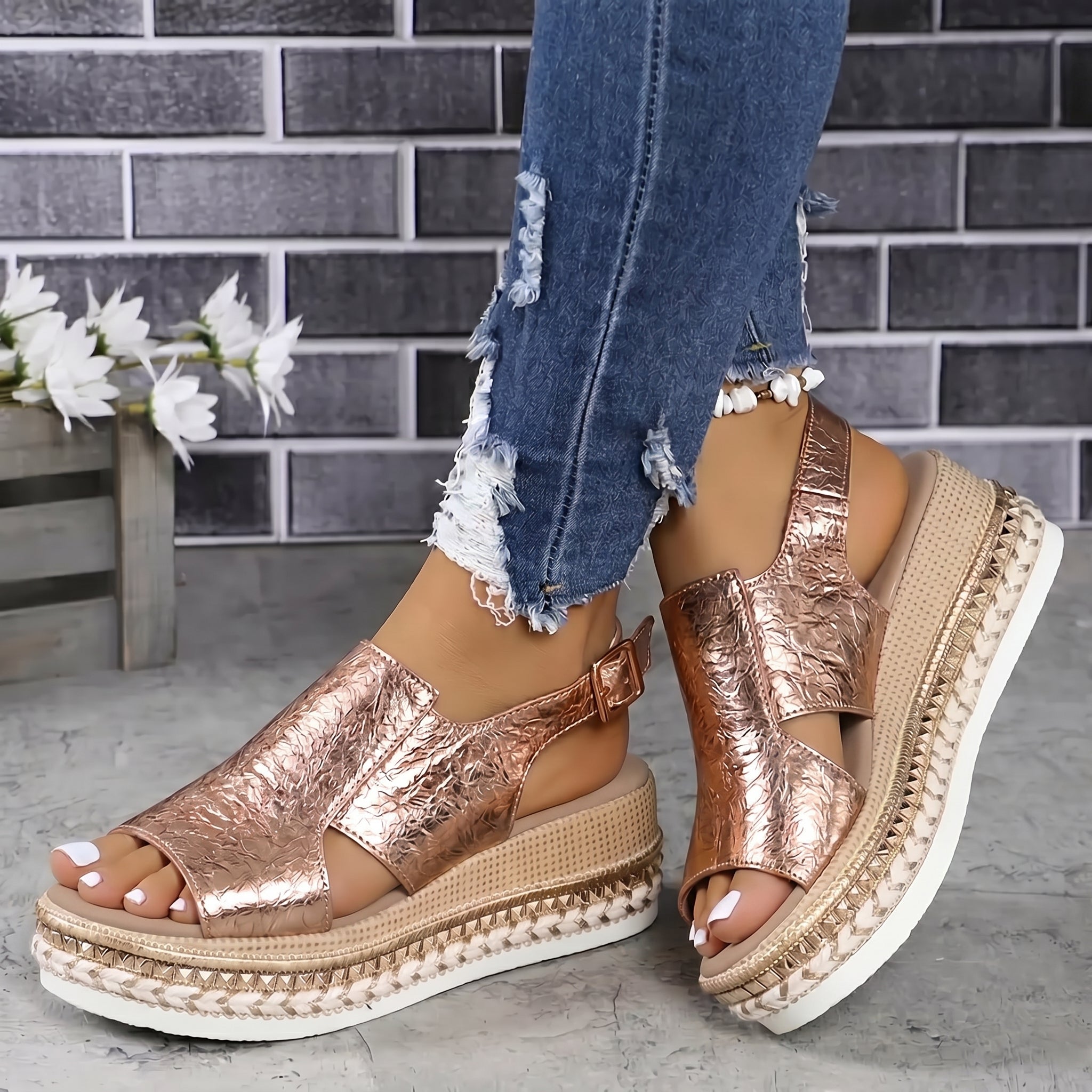 Alice - Women's Summer Open-Toe Wedge Sandals