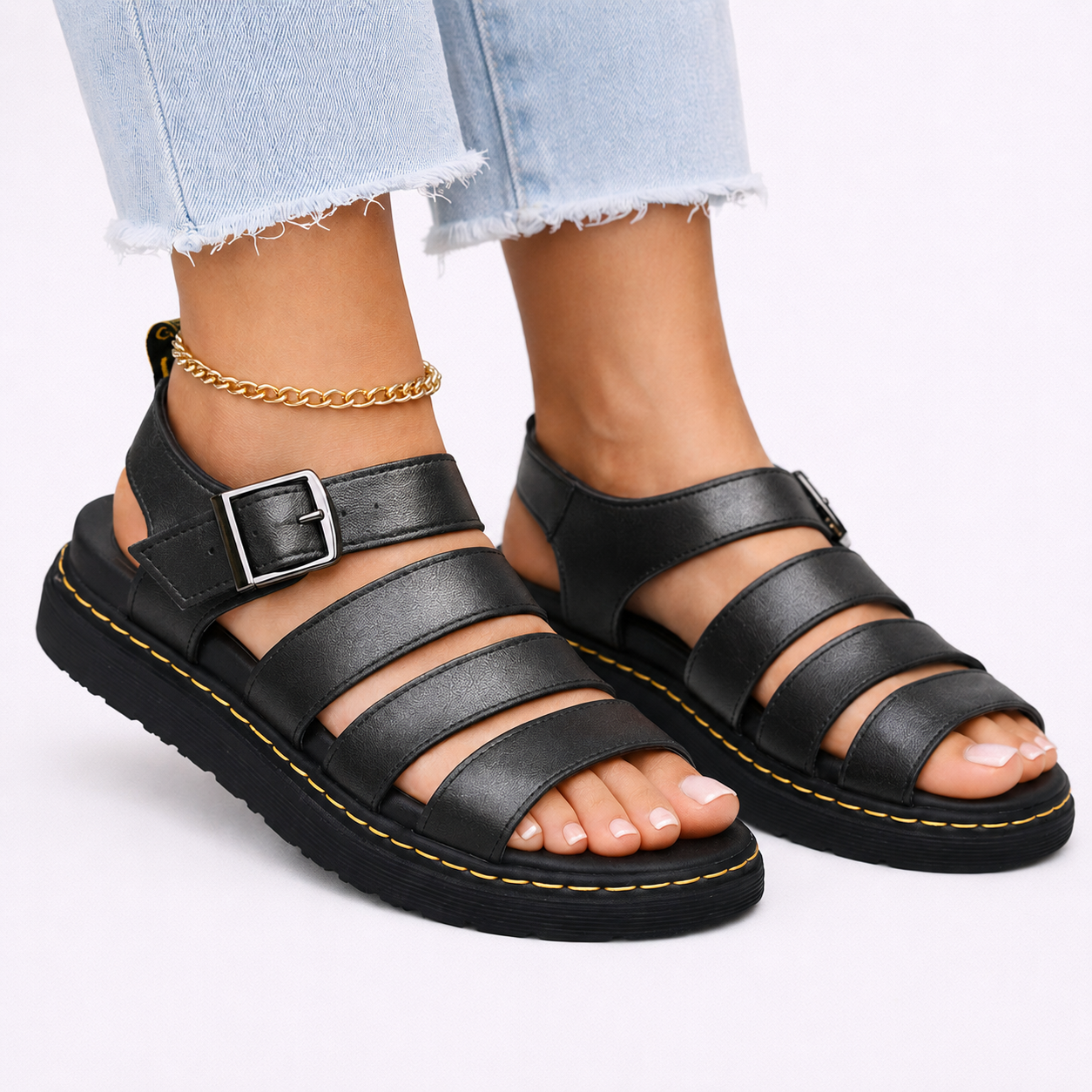 Agnes - Women's Summer Ankle Buckle Multi-Strap Sandals