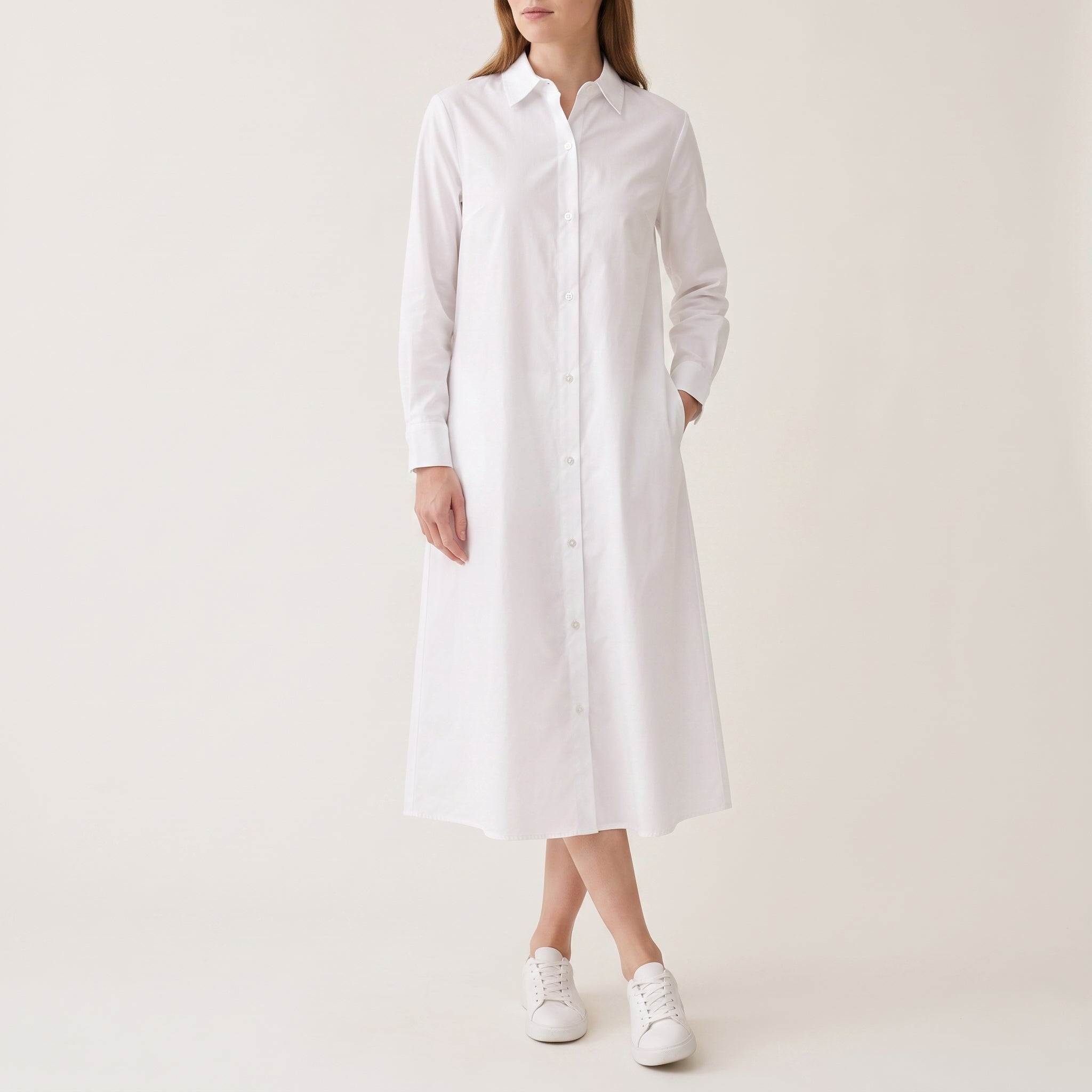 Charlotte - Women's Summer Button-Down Shirt  Midi Dress