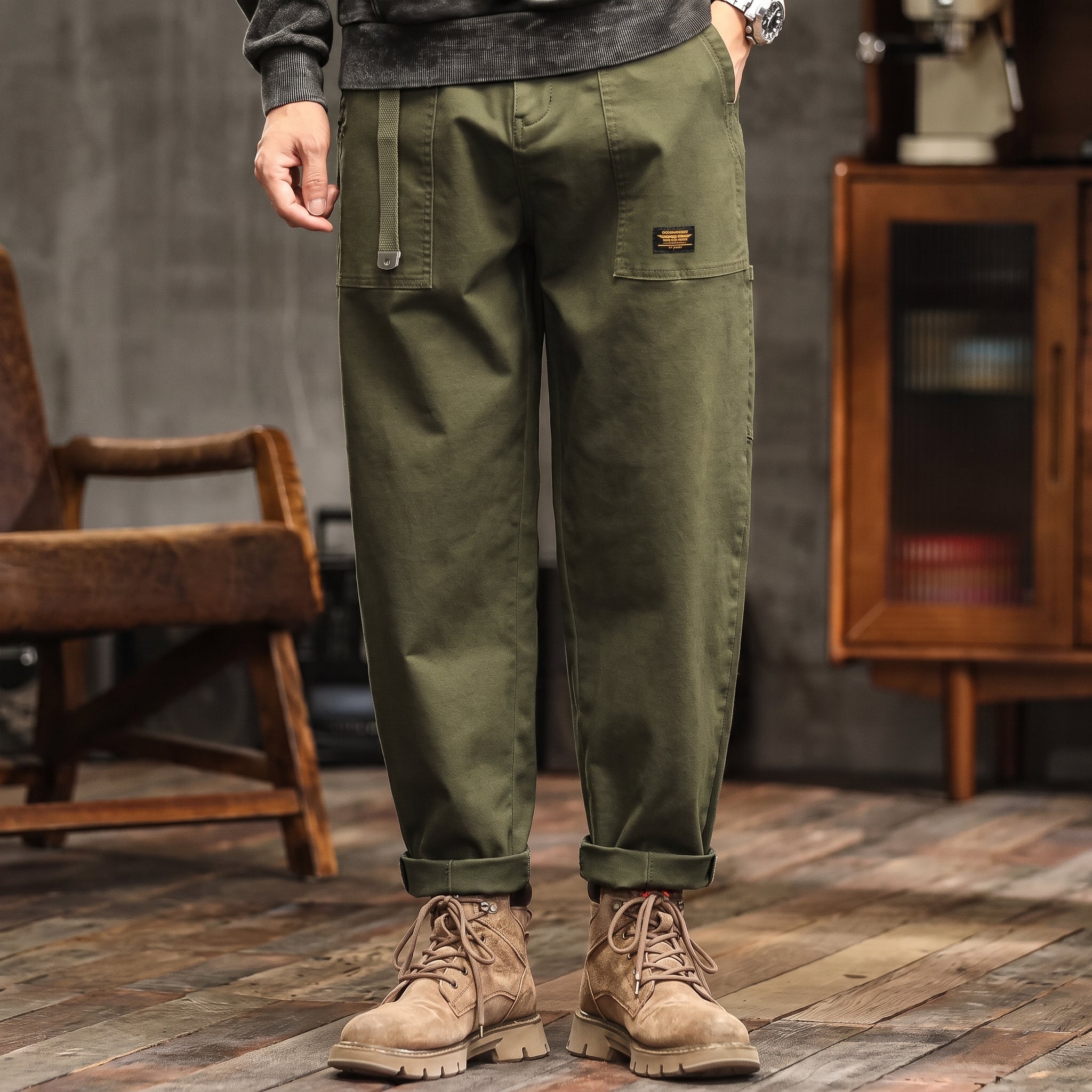 Charlie - Men's Relaxed Fit Cargo Trousers with Flap Pockets