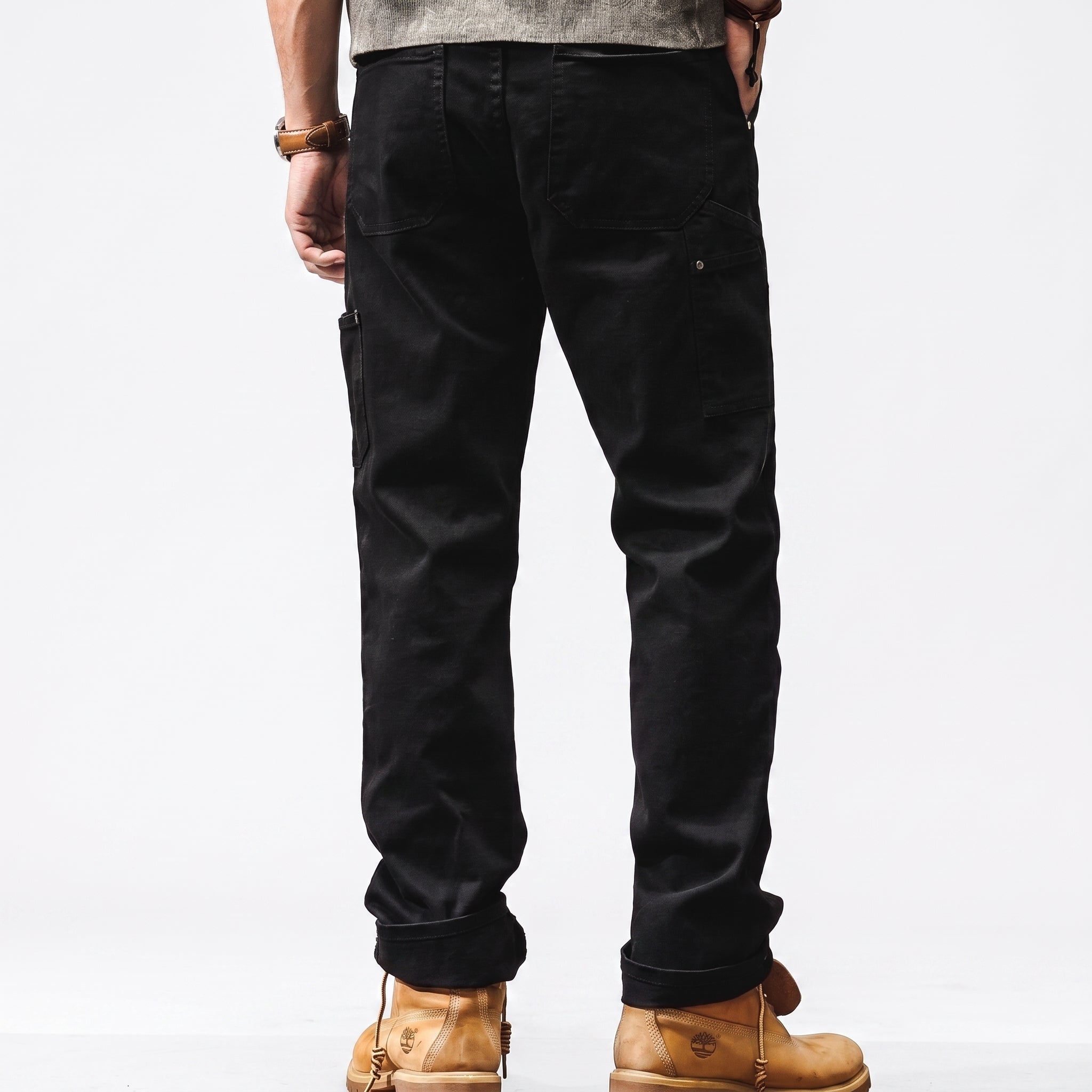 George - Men's Straight Leg Cargo Pants with Rivet Detail