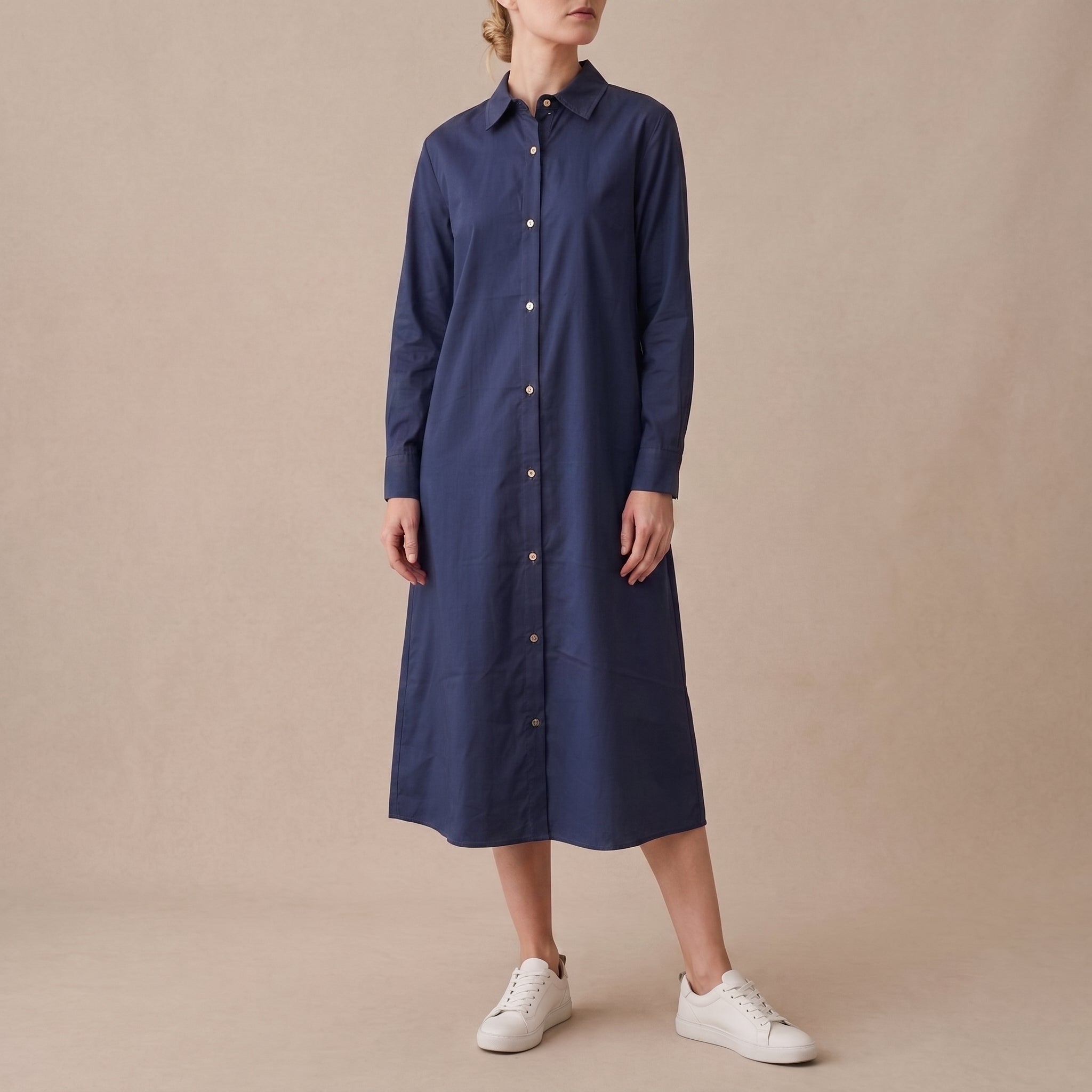 Charlotte - Women's Summer Button-Down Shirt  Midi Dress
