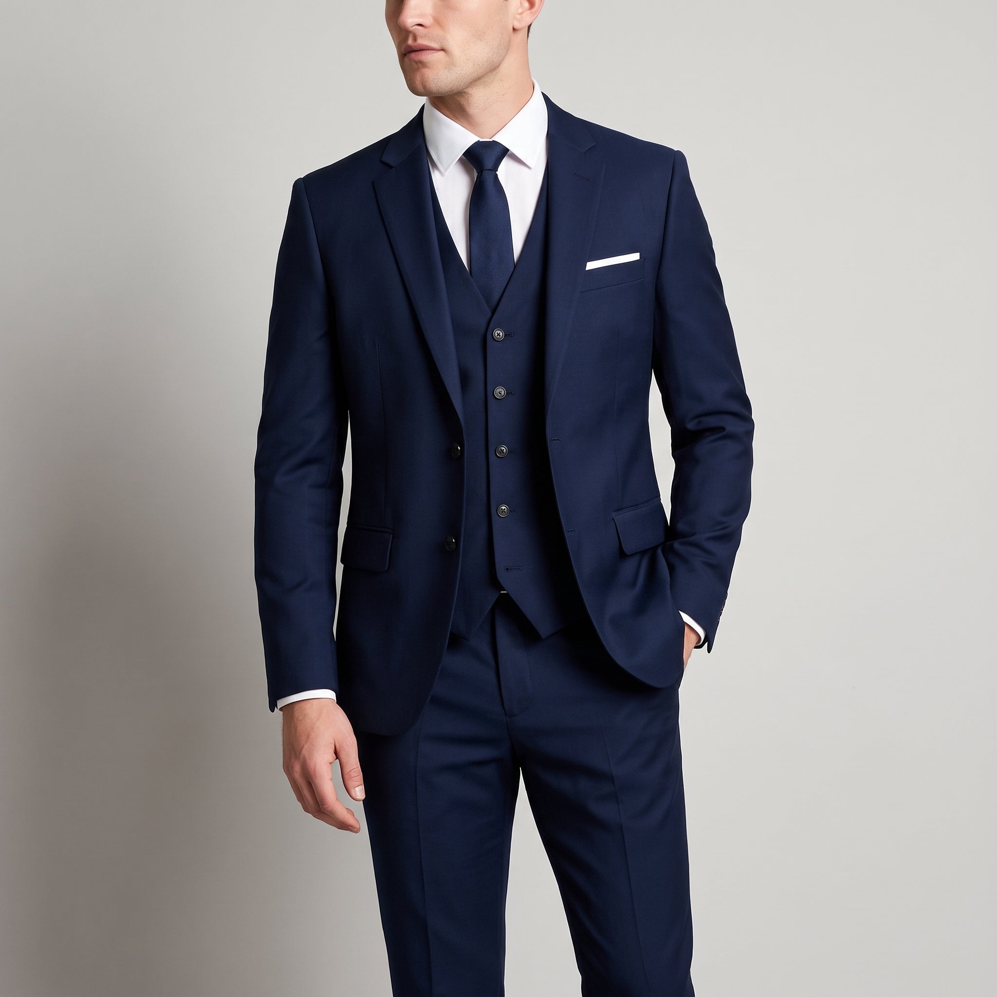 George - Men's Slim Fit Notch Lapel Three-Piece Wedding Guest Suit