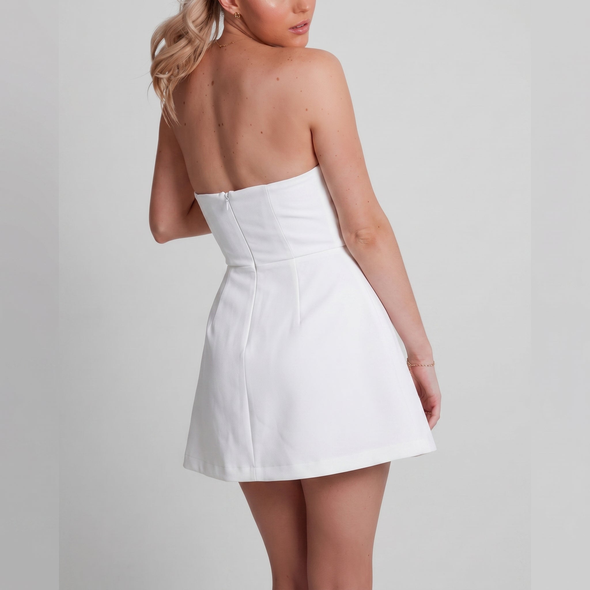 Freya - Women's Party Strapless Pocket Mini Dress