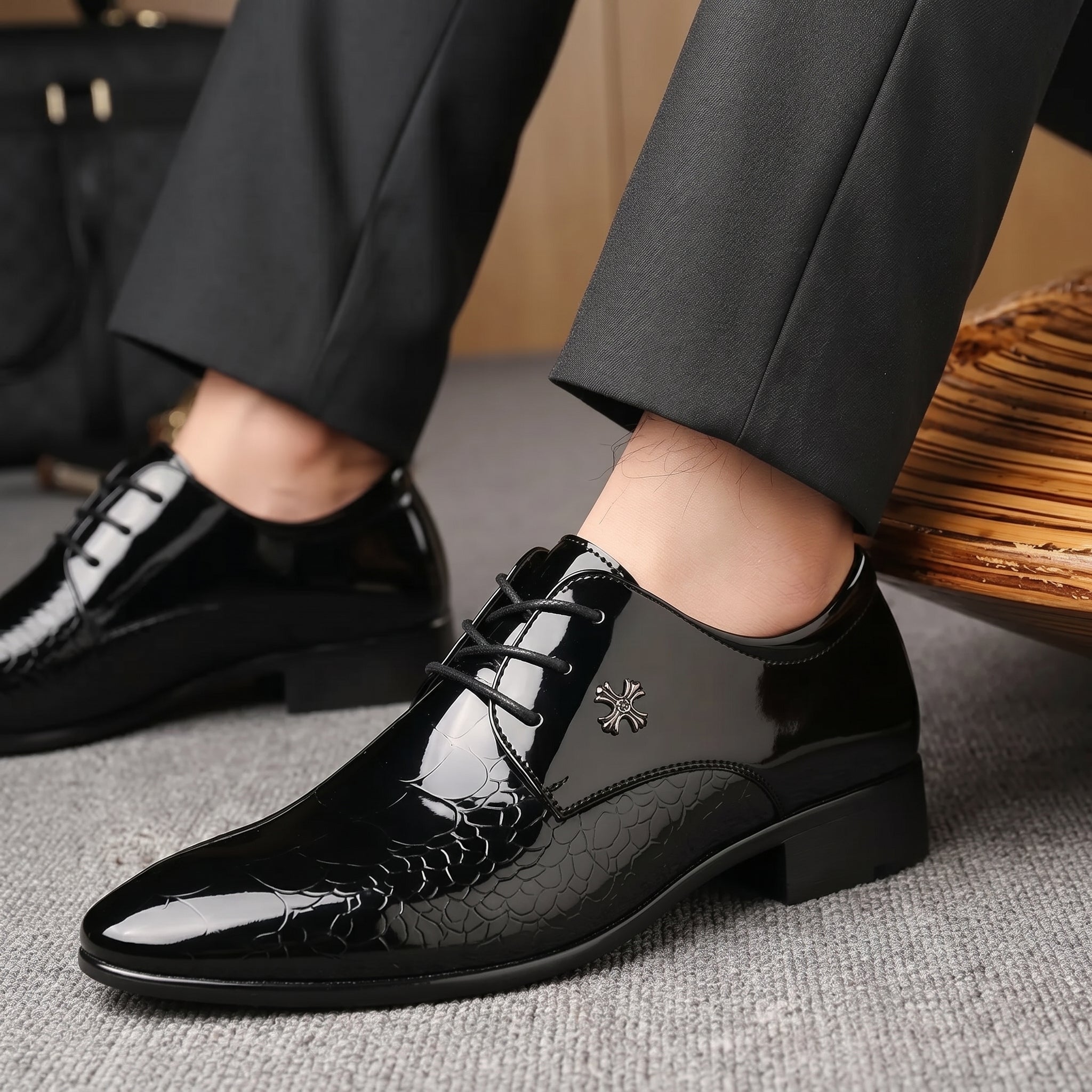 Harrison - Men's Formal Pointed Toe Derby Shoes