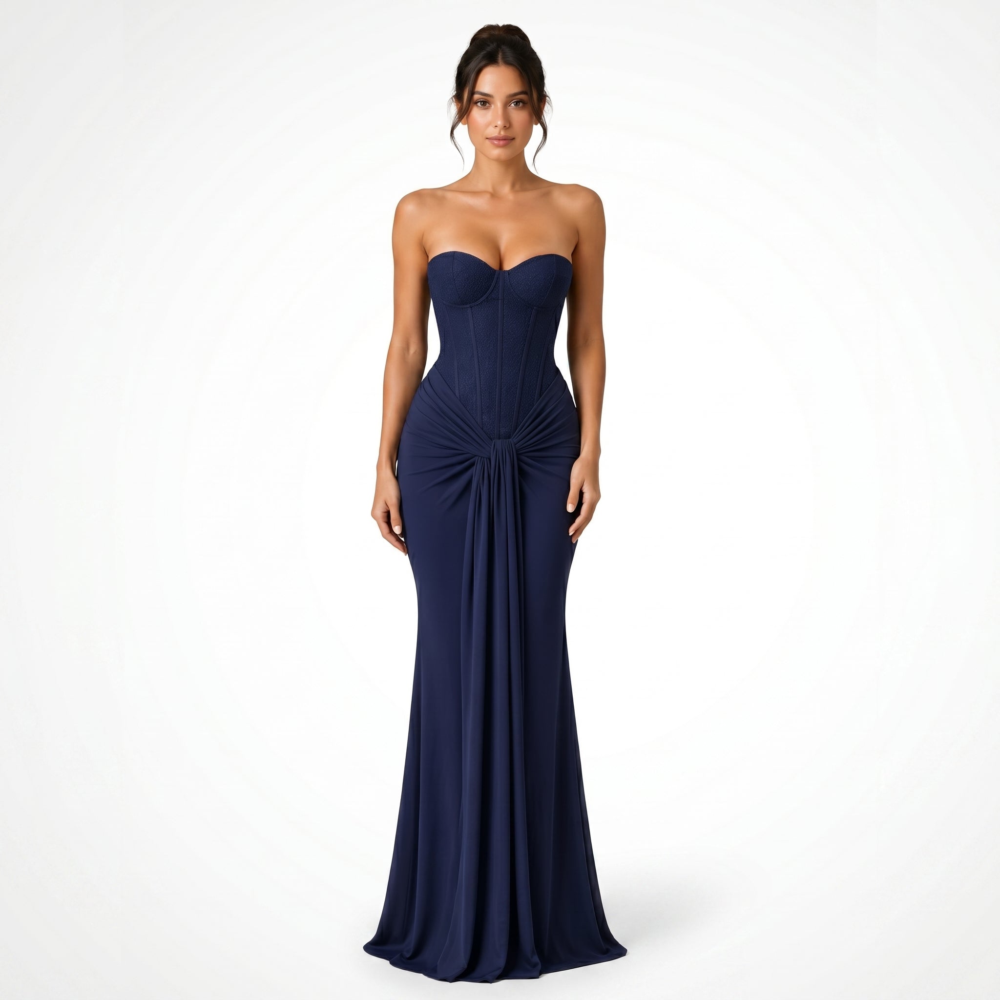 Rosa - Women's Evening Lace Corset Maxi Dress