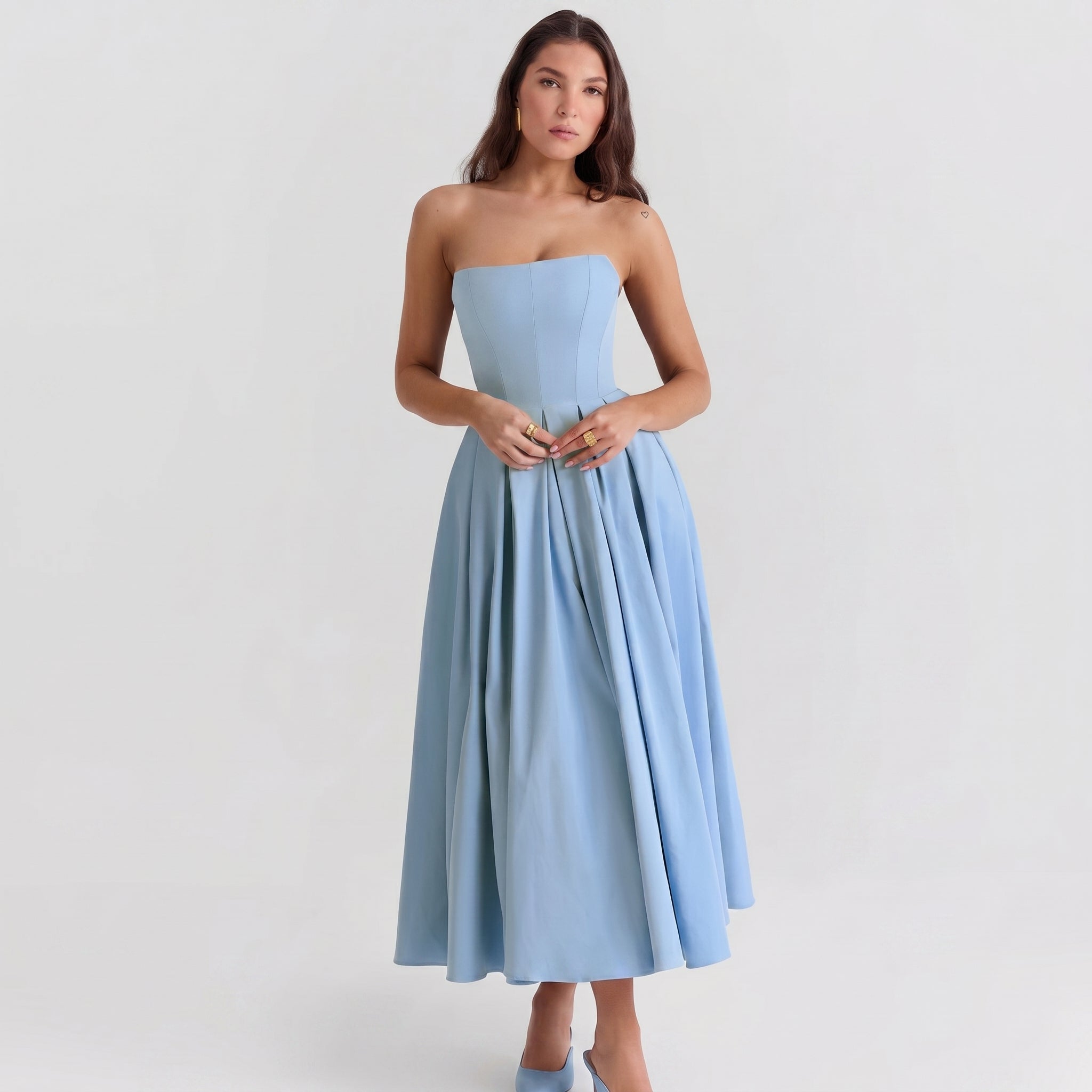 Grace - Women's Summer Strapless Corset Maxi Dress