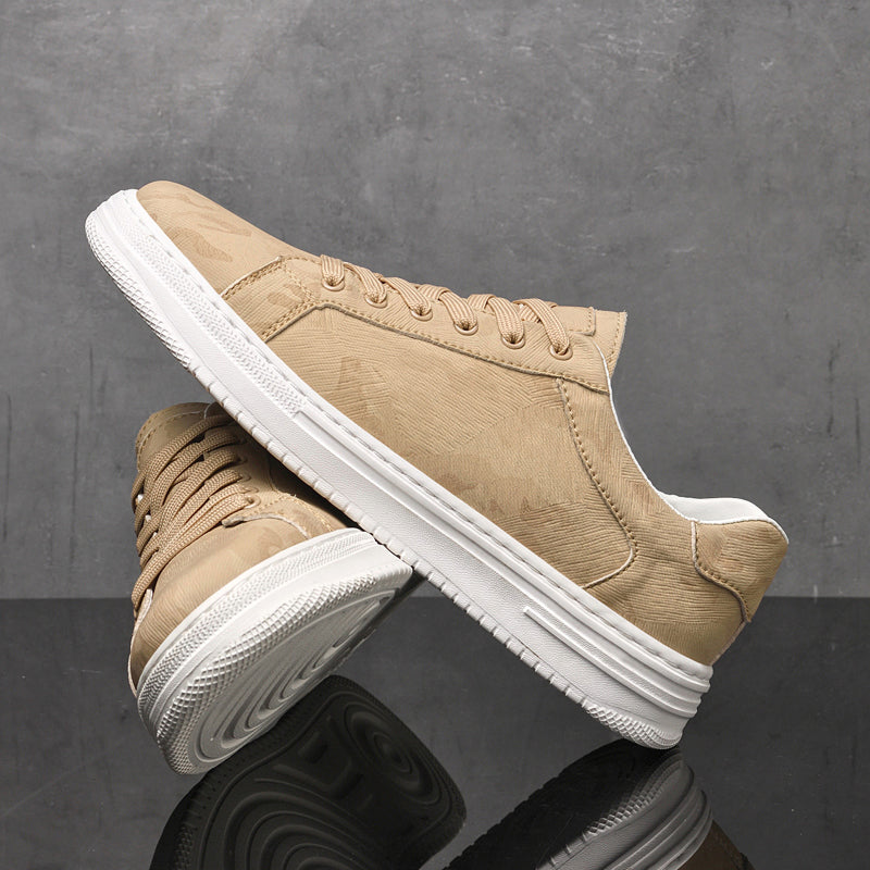 Charlie - Men's Textured Low-Top Lace-Up Trainers