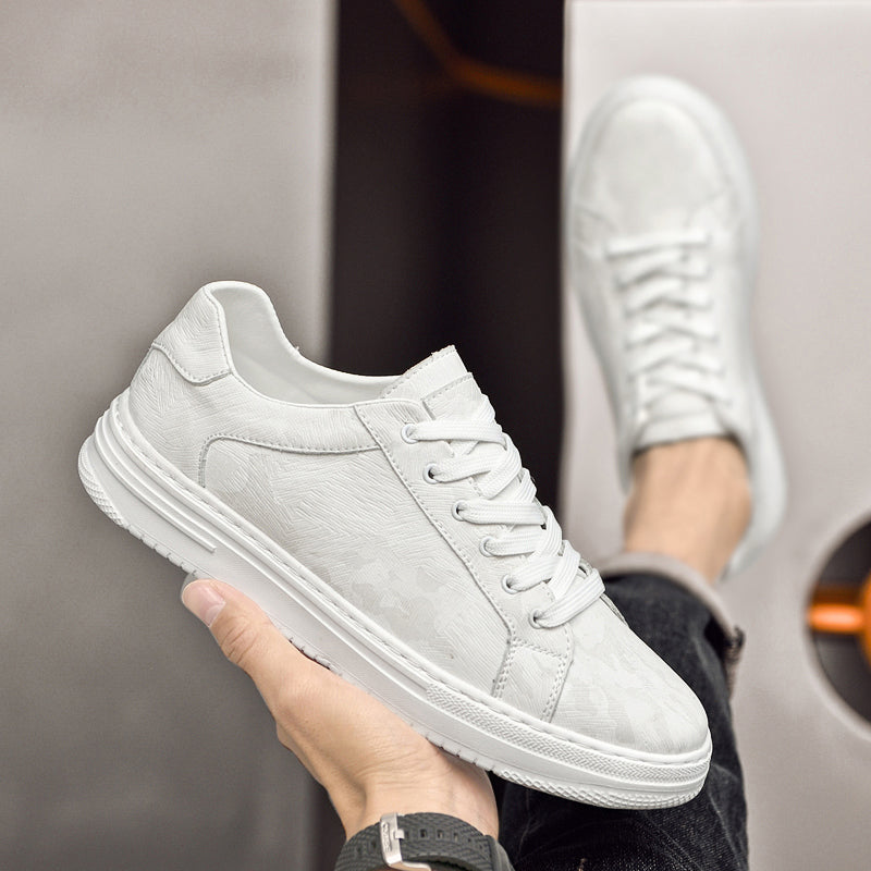 Charlie - Men's Textured Low-Top Lace-Up Trainers