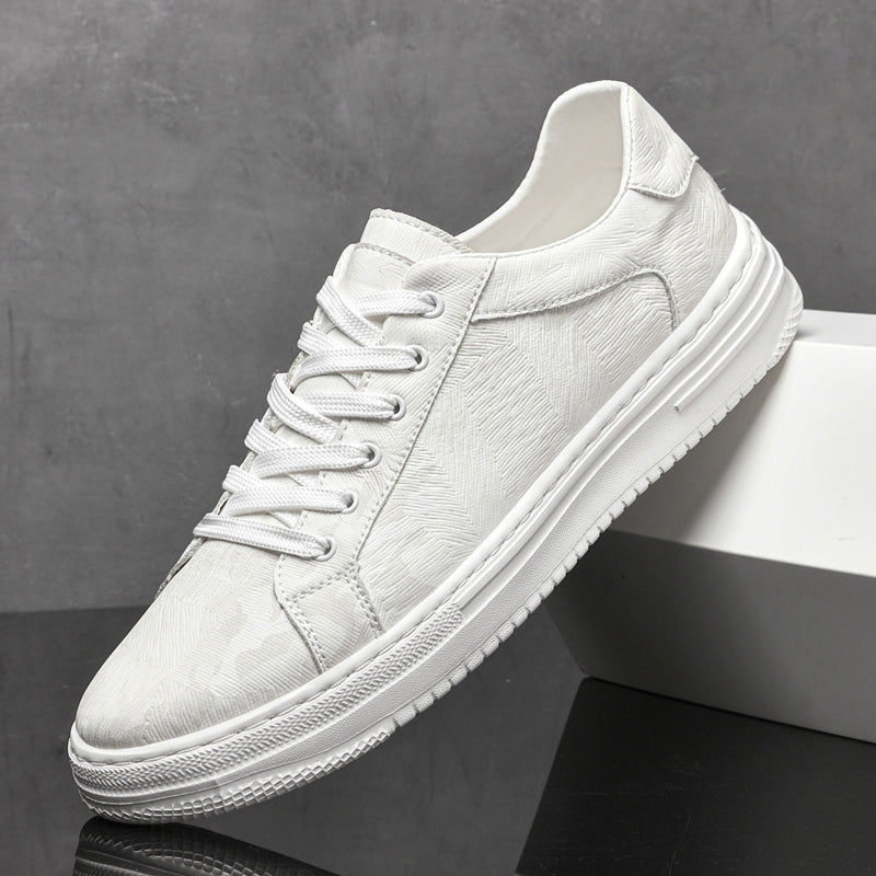 Charlie - Men's Textured Low-Top Lace-Up Trainers