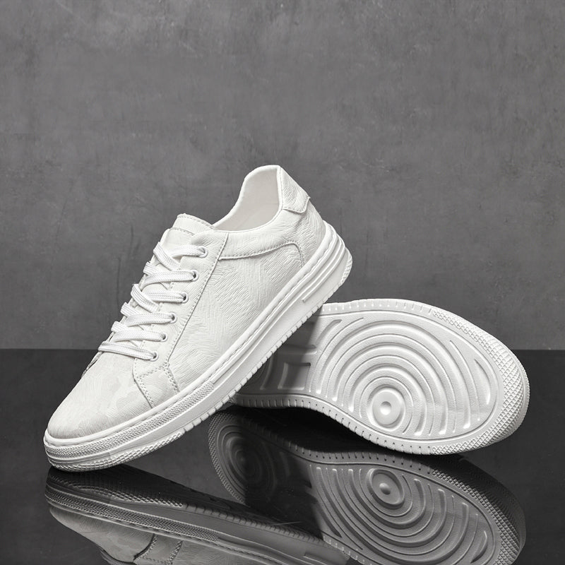 Charlie - Men's Textured Low-Top Lace-Up Trainers