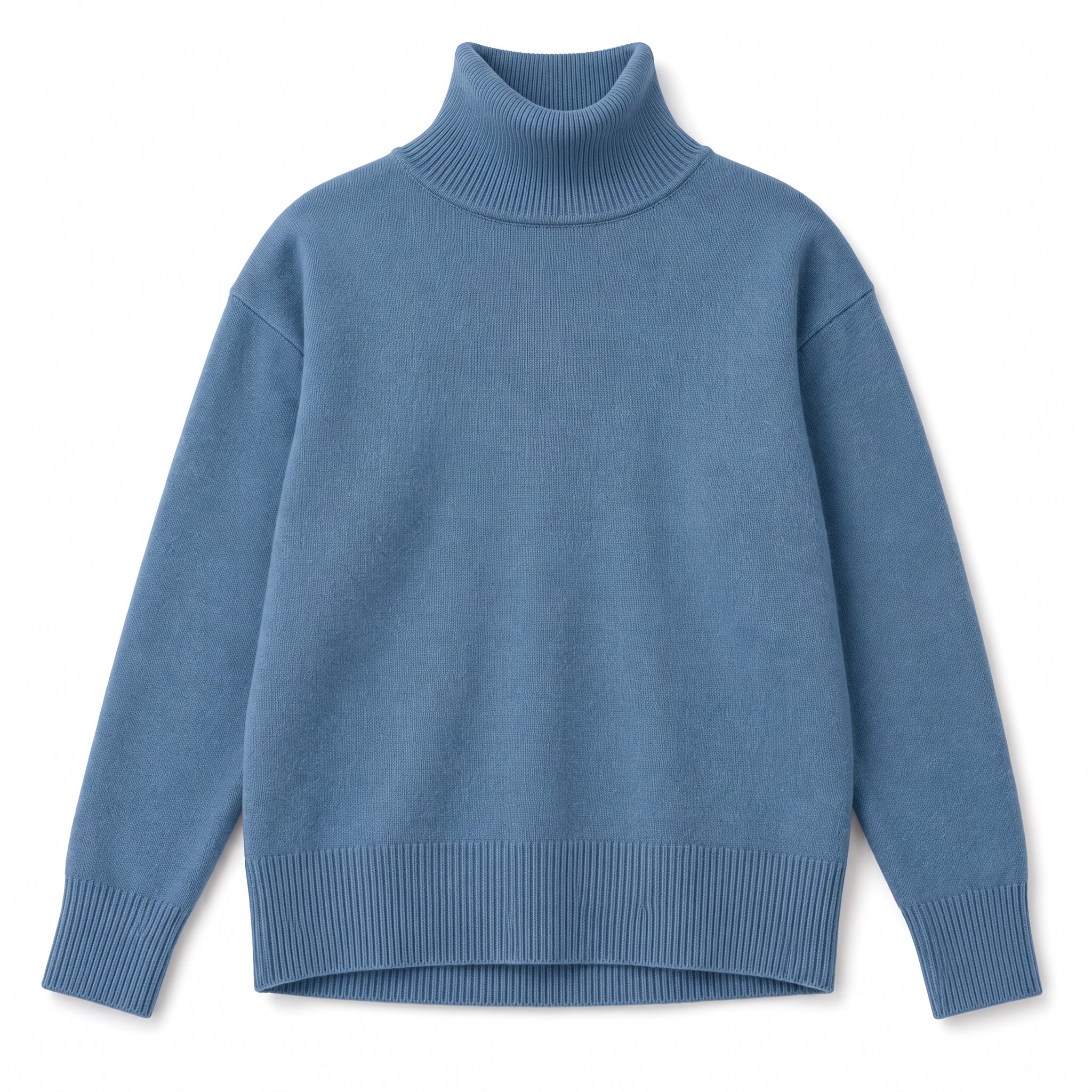 Sophie - Women's Oversized High-Neck Knit Jumper with Ribbed Cuffs
