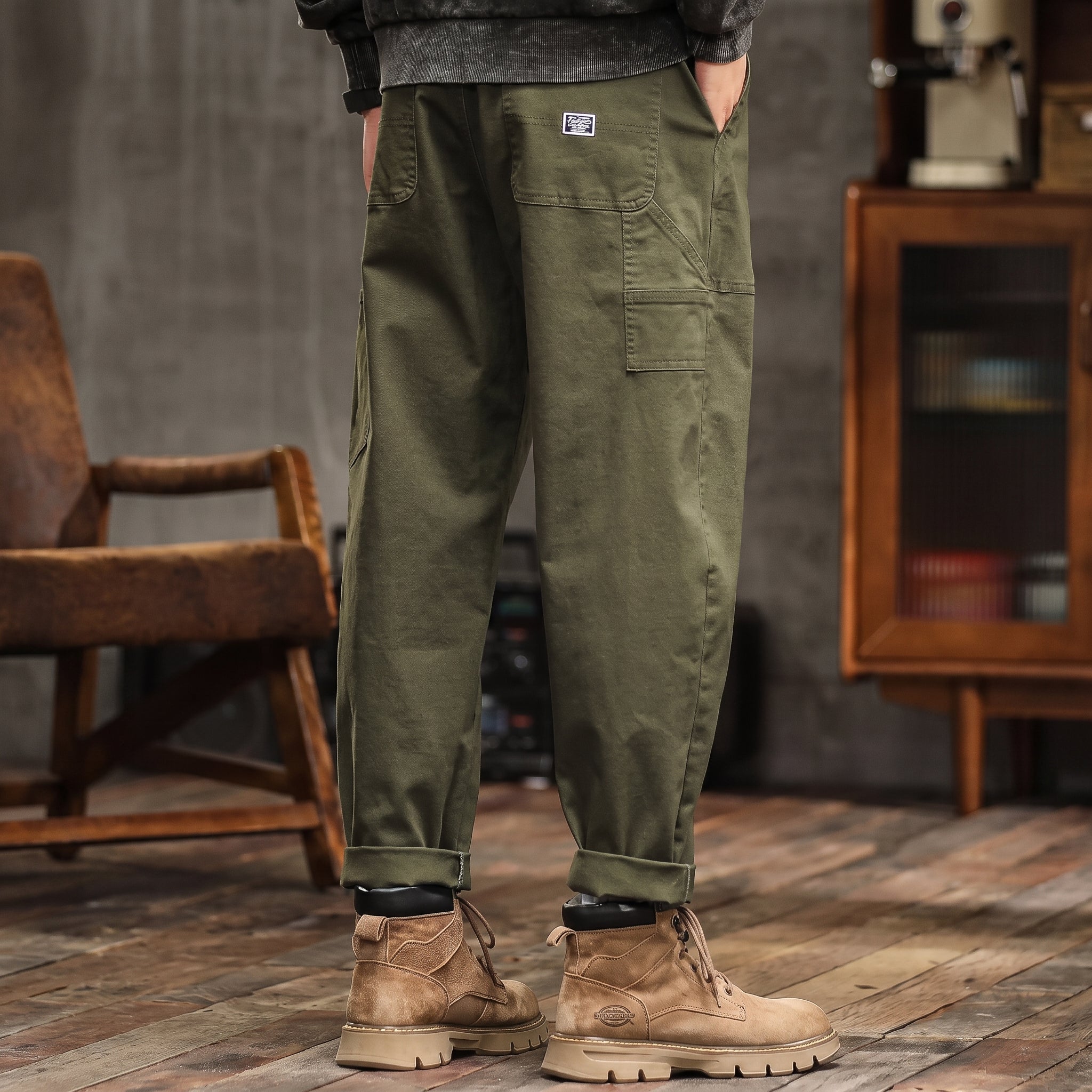 Charlie - Men's Relaxed Fit Cargo Trousers with Flap Pockets