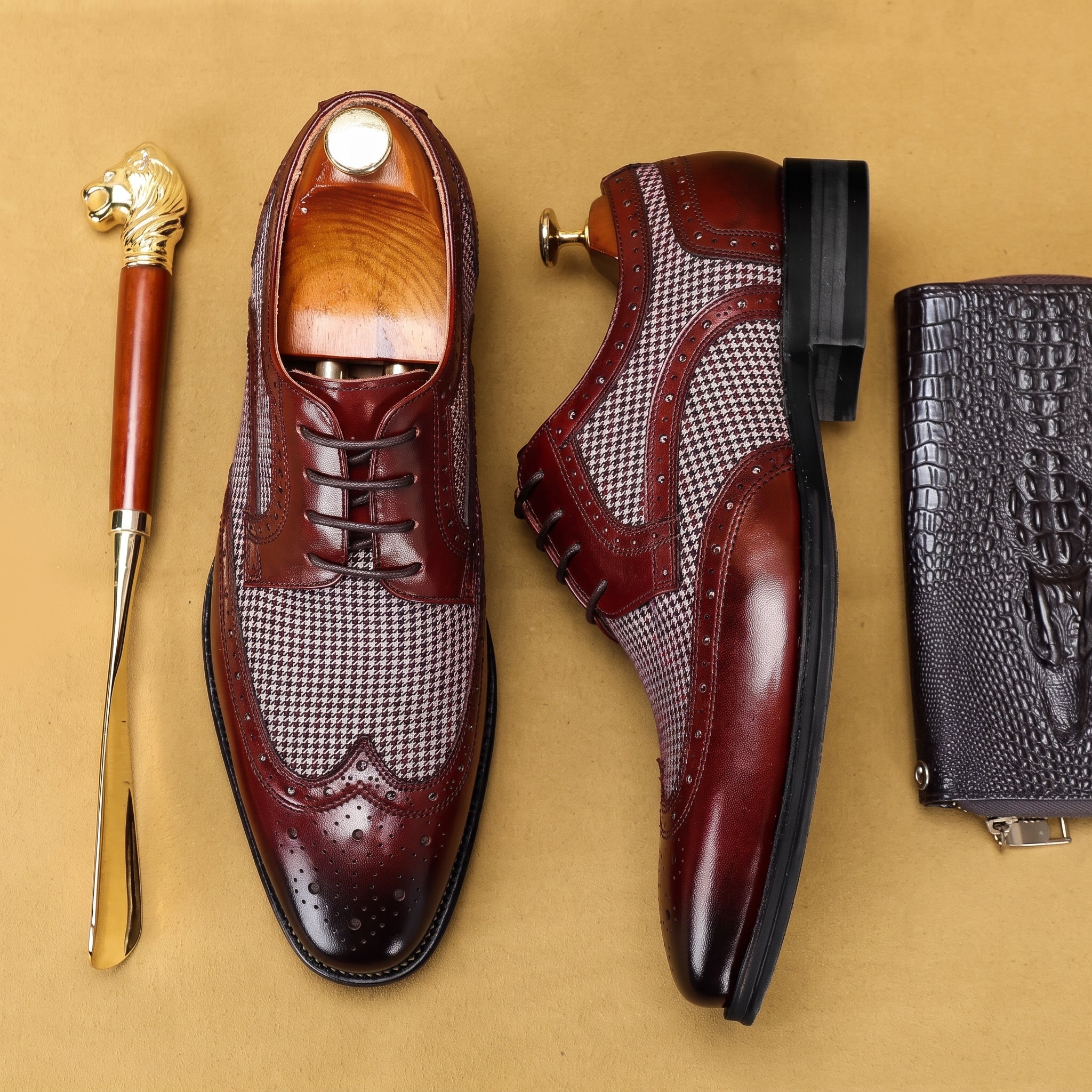 Benjamin - Casual Men's Wingtip Brogue Derby Shoes