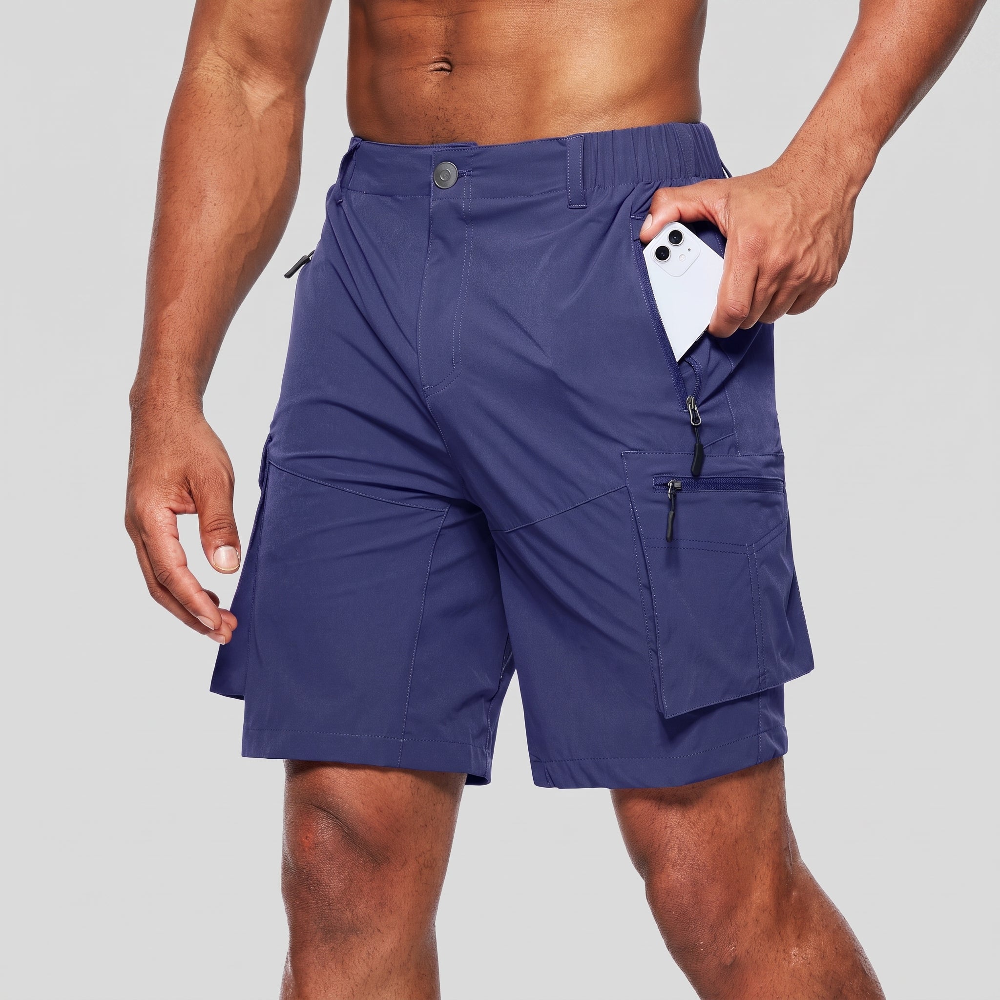 Charlie - Men's Summer Elastic Waist Cargo Shorts