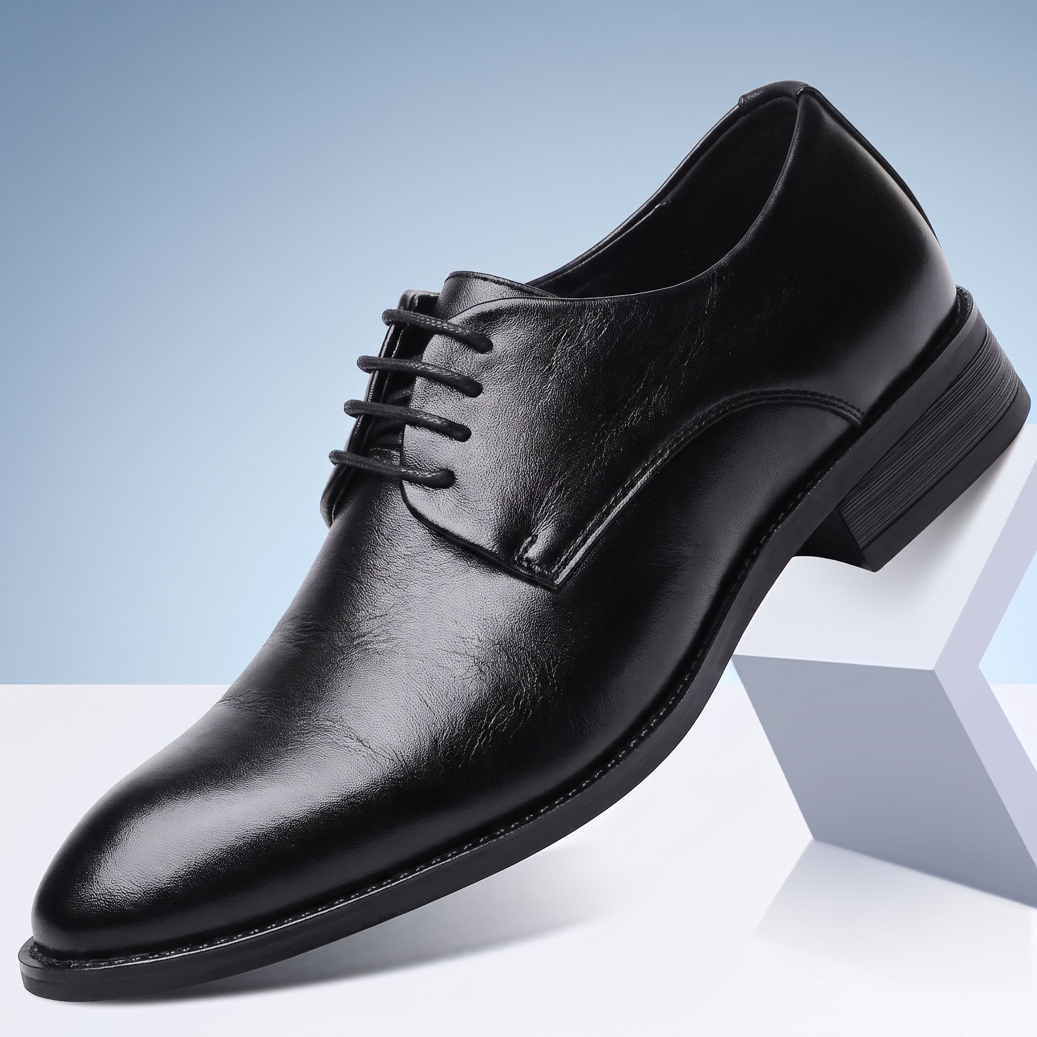 Benjamin - Men's Lace-Up Plain Derby Wedding Shoes