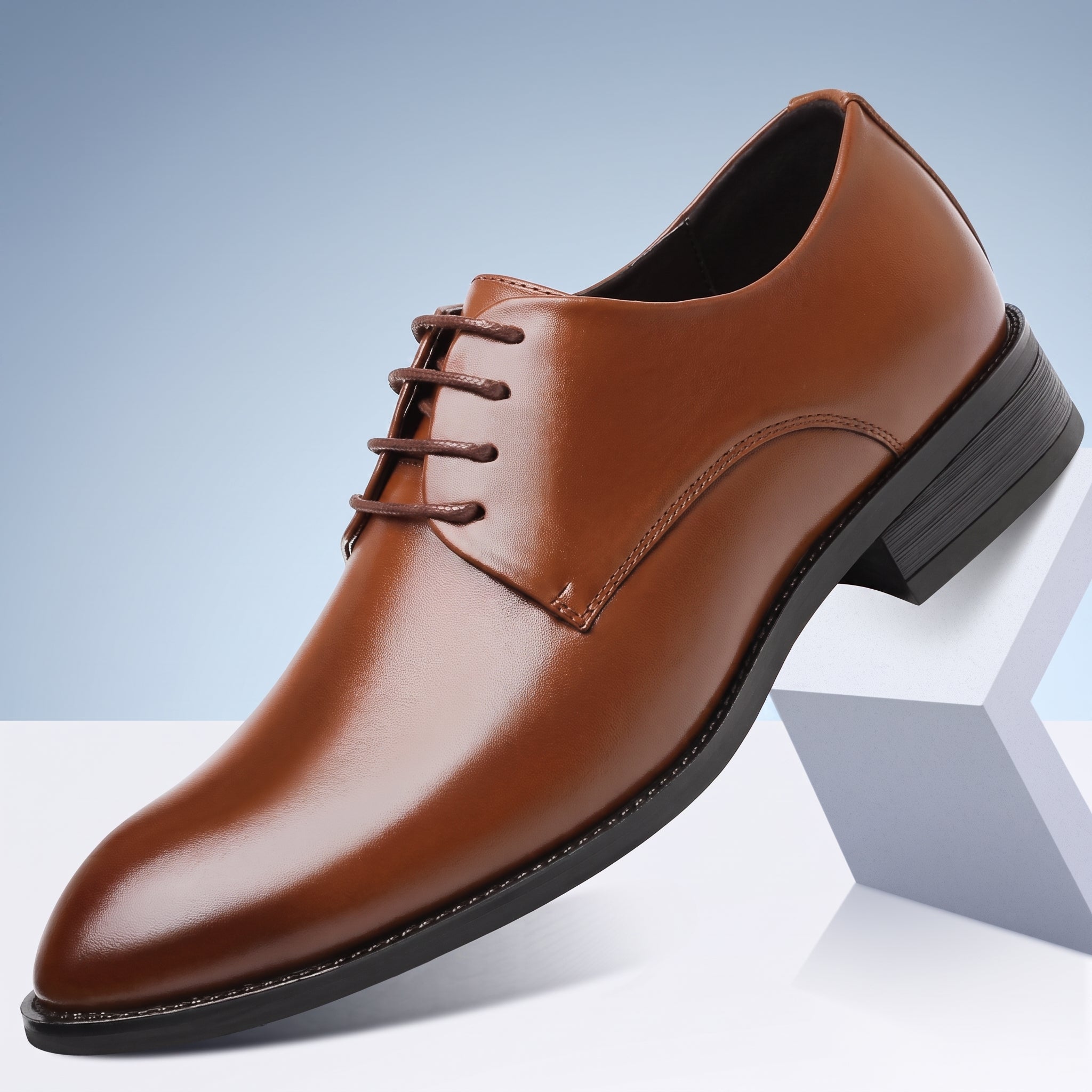 Benjamin - Men's Lace-Up Plain Derby Wedding Shoes