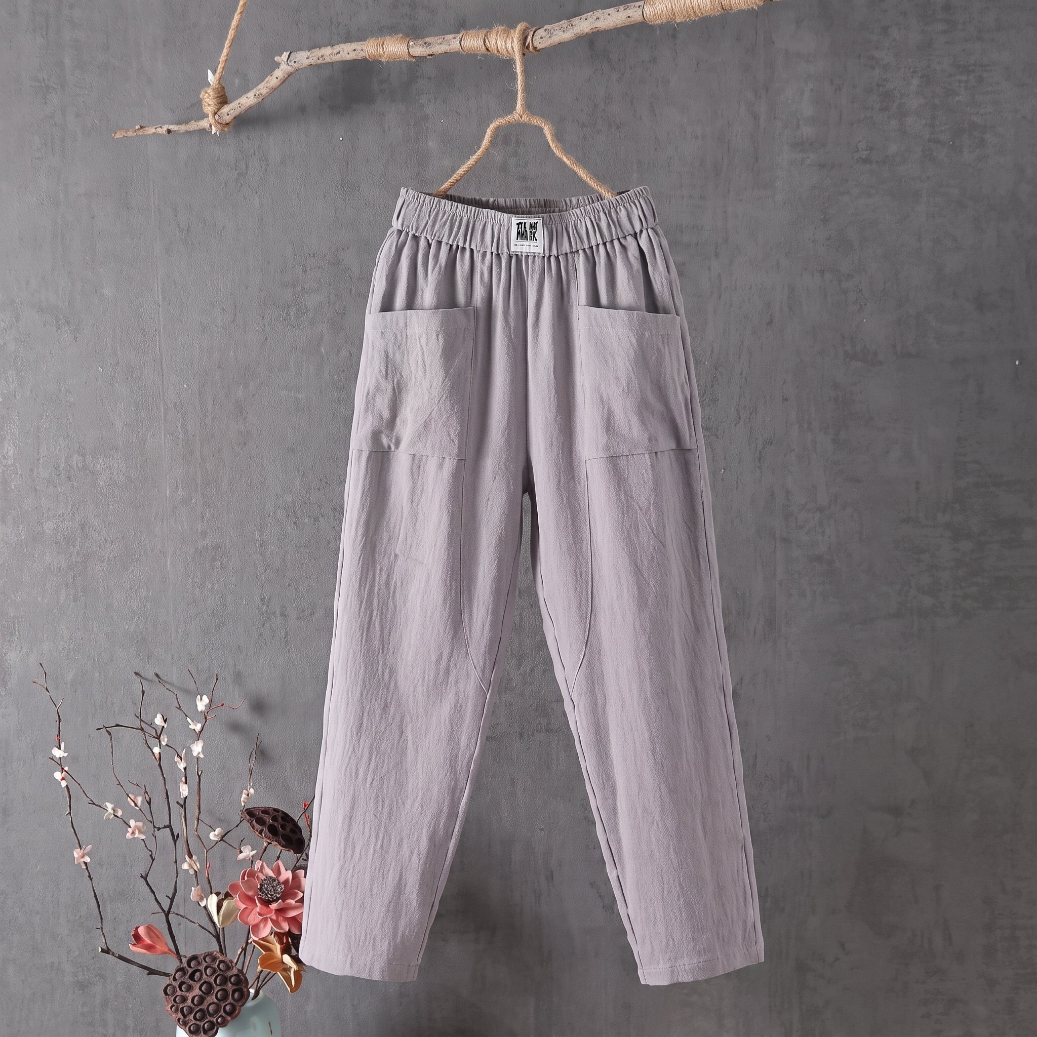 Beatrice - Women's Summer Relaxed Patch Pocket Trousers
