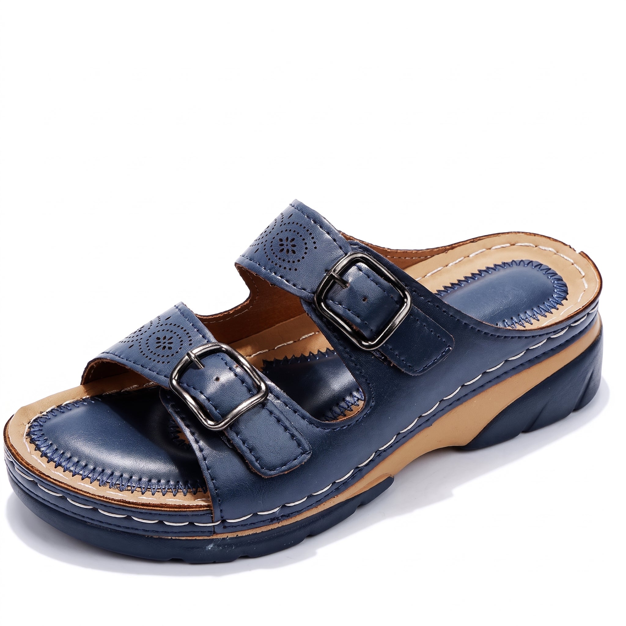 Alice - Women's Orthopaedic Double Buckle Strap Wedge Sandals
