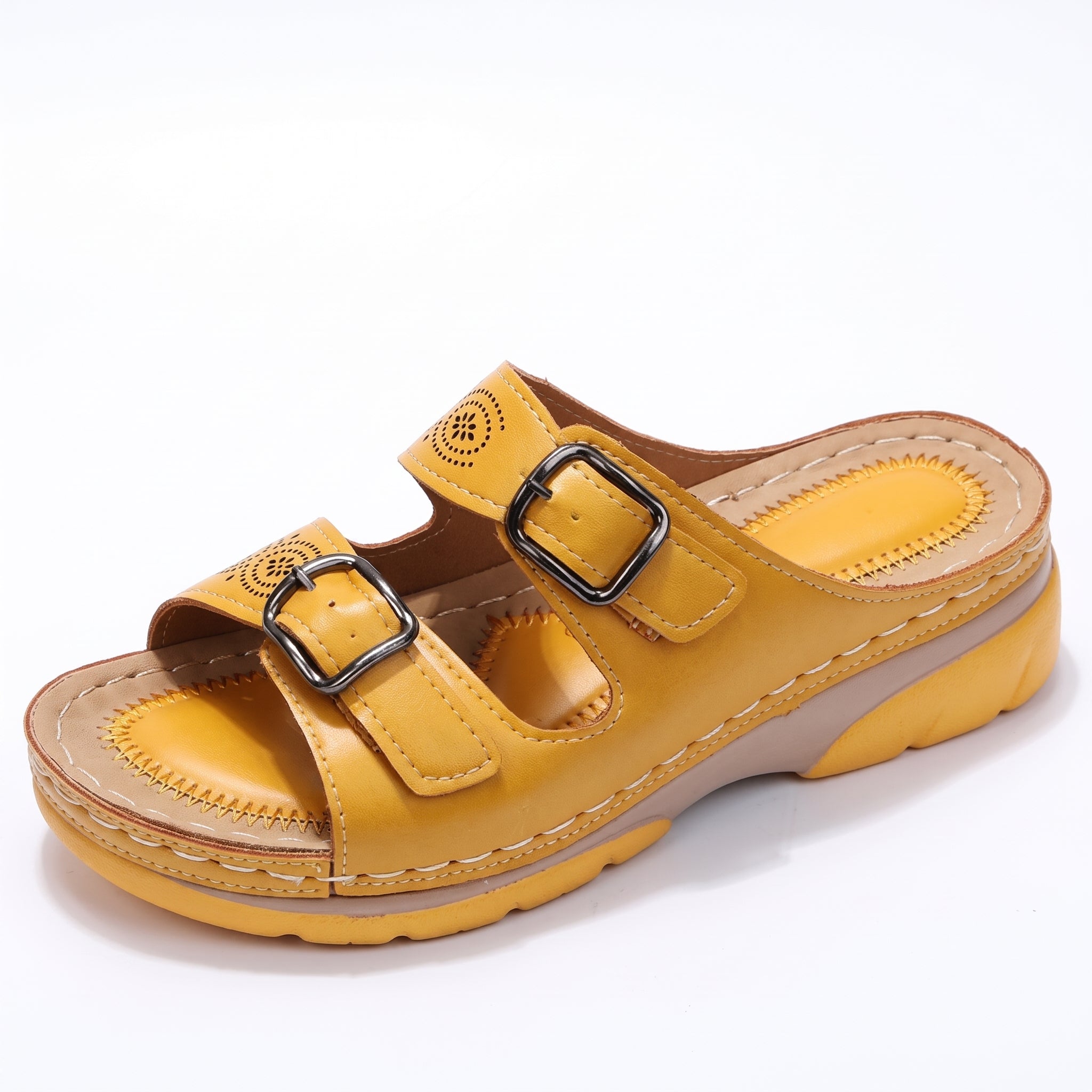Alice - Women's Orthopaedic Double Buckle Strap Wedge Sandals