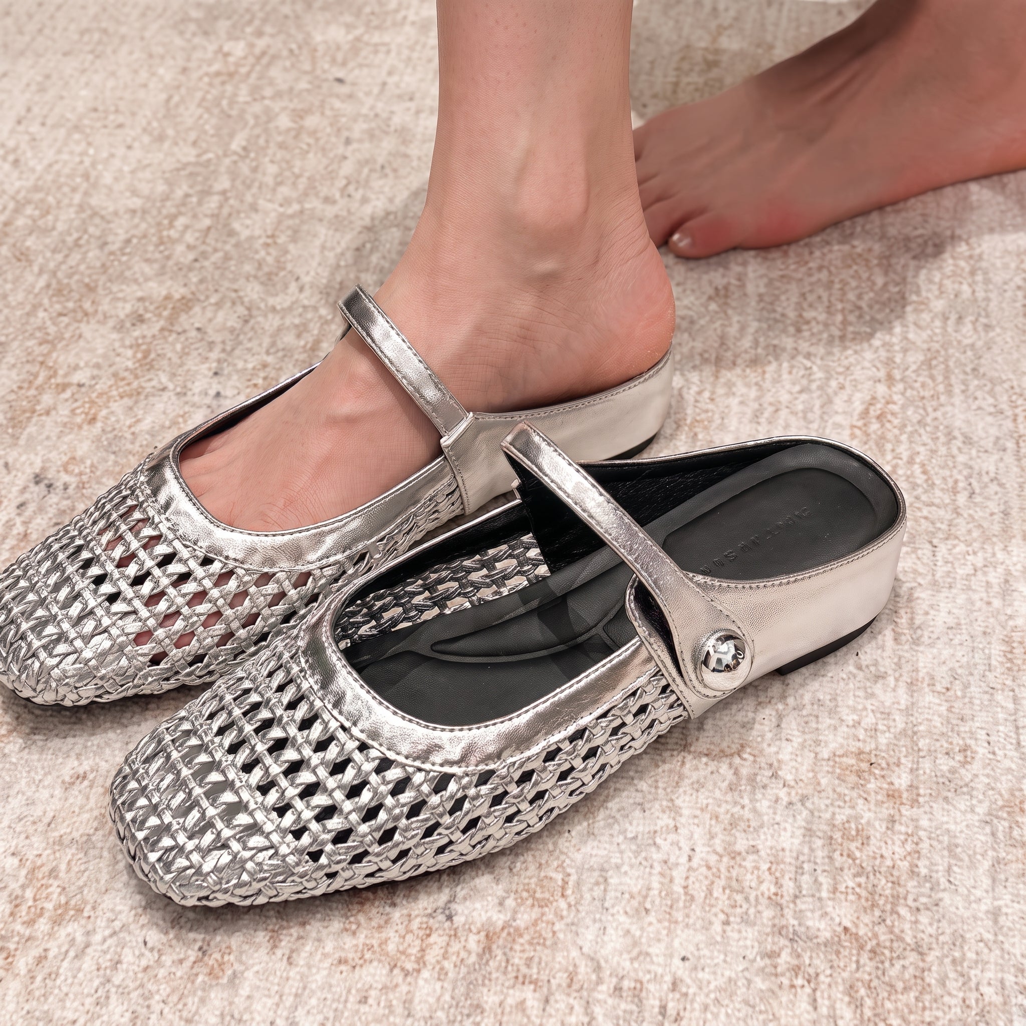 Alice – Women's Orthopaedic Square Toe Flat Mules