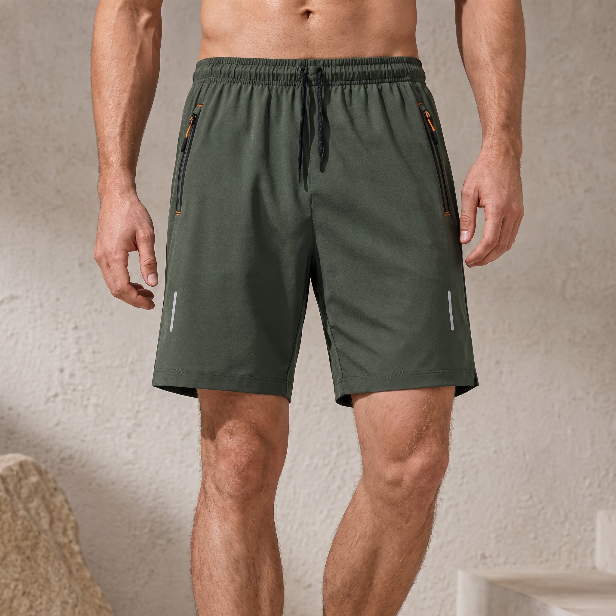 Charlie – Men's Summer Relaxed Fit  Zip Pocket Sports Shorts
