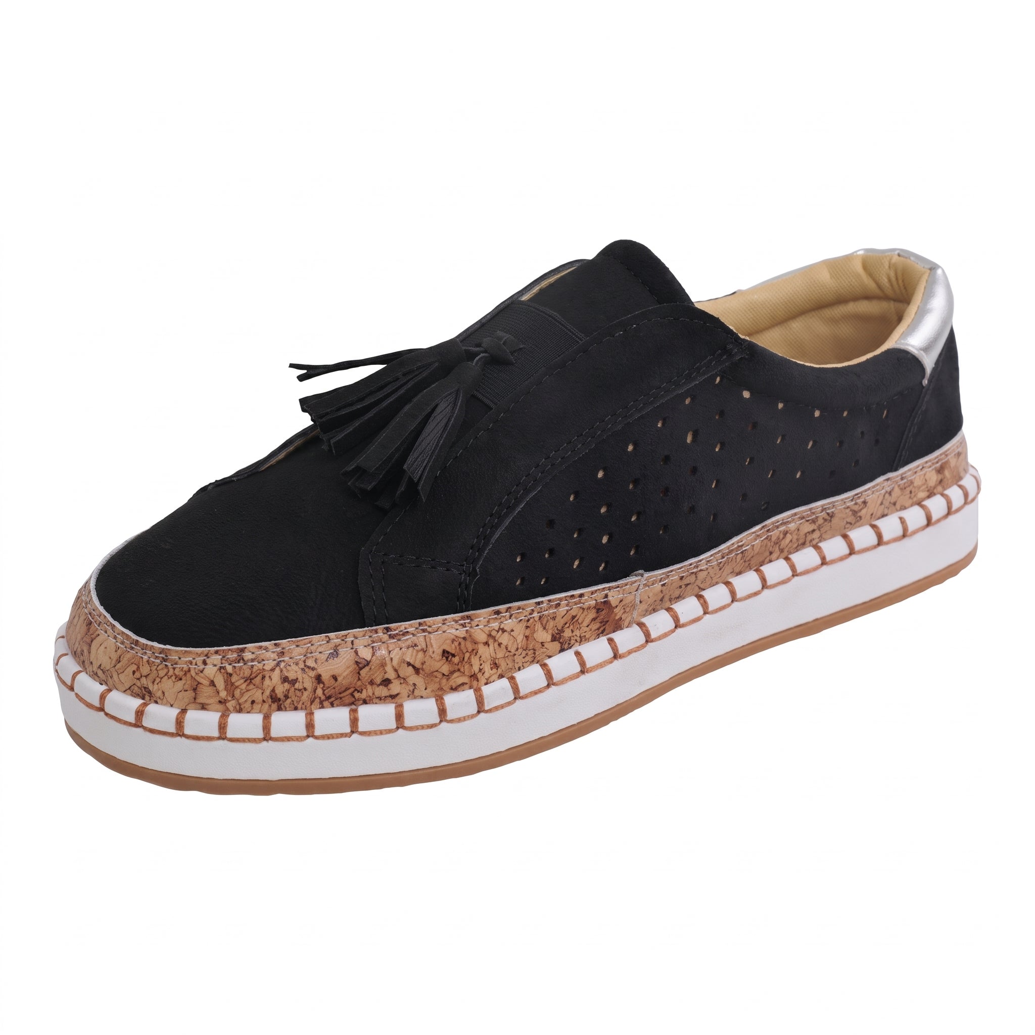 Leonie – Women's Orthopaedic Tassel Detail Slip-On Trainers