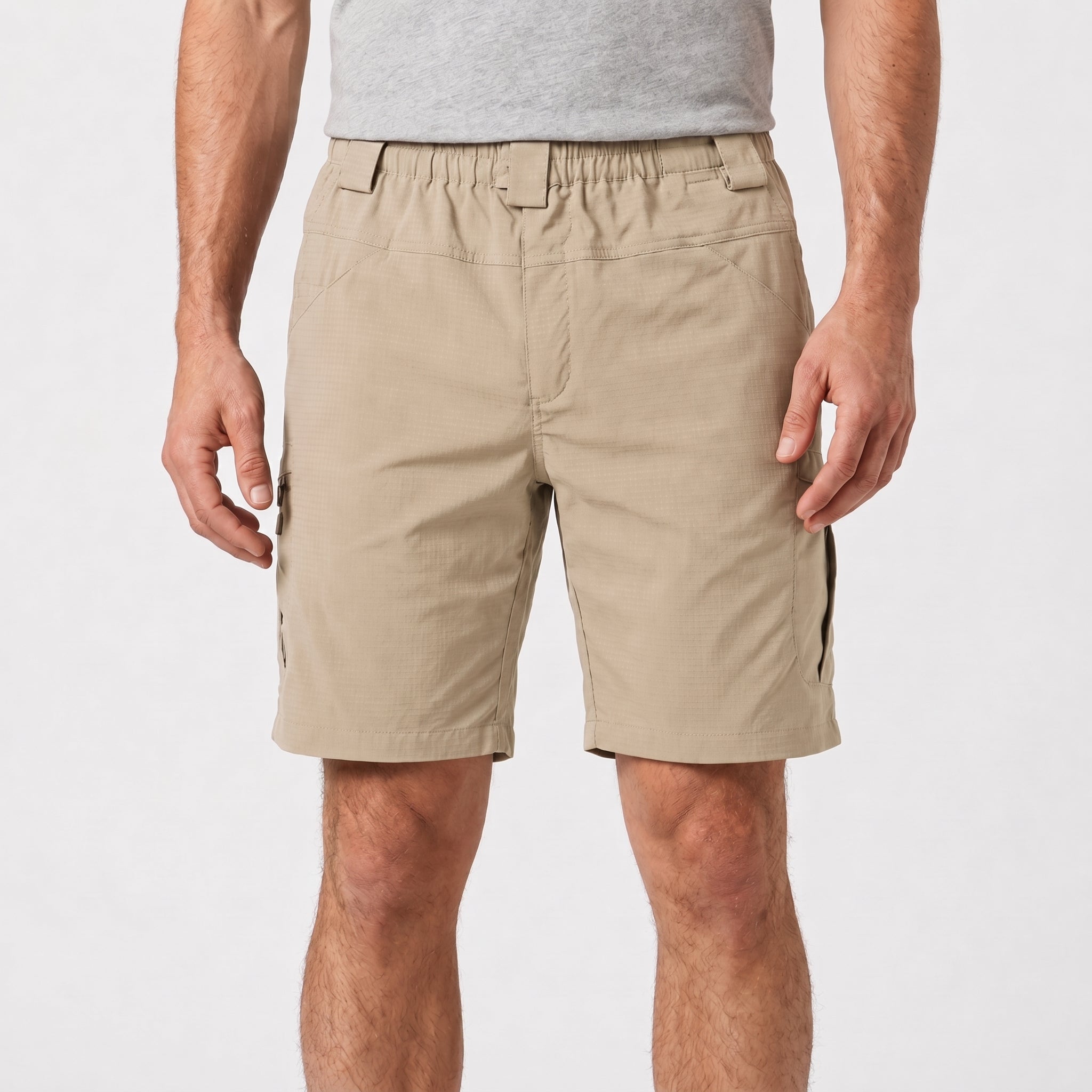 Nathan - Men's  Summer Cargo Elastic Waist Shorts